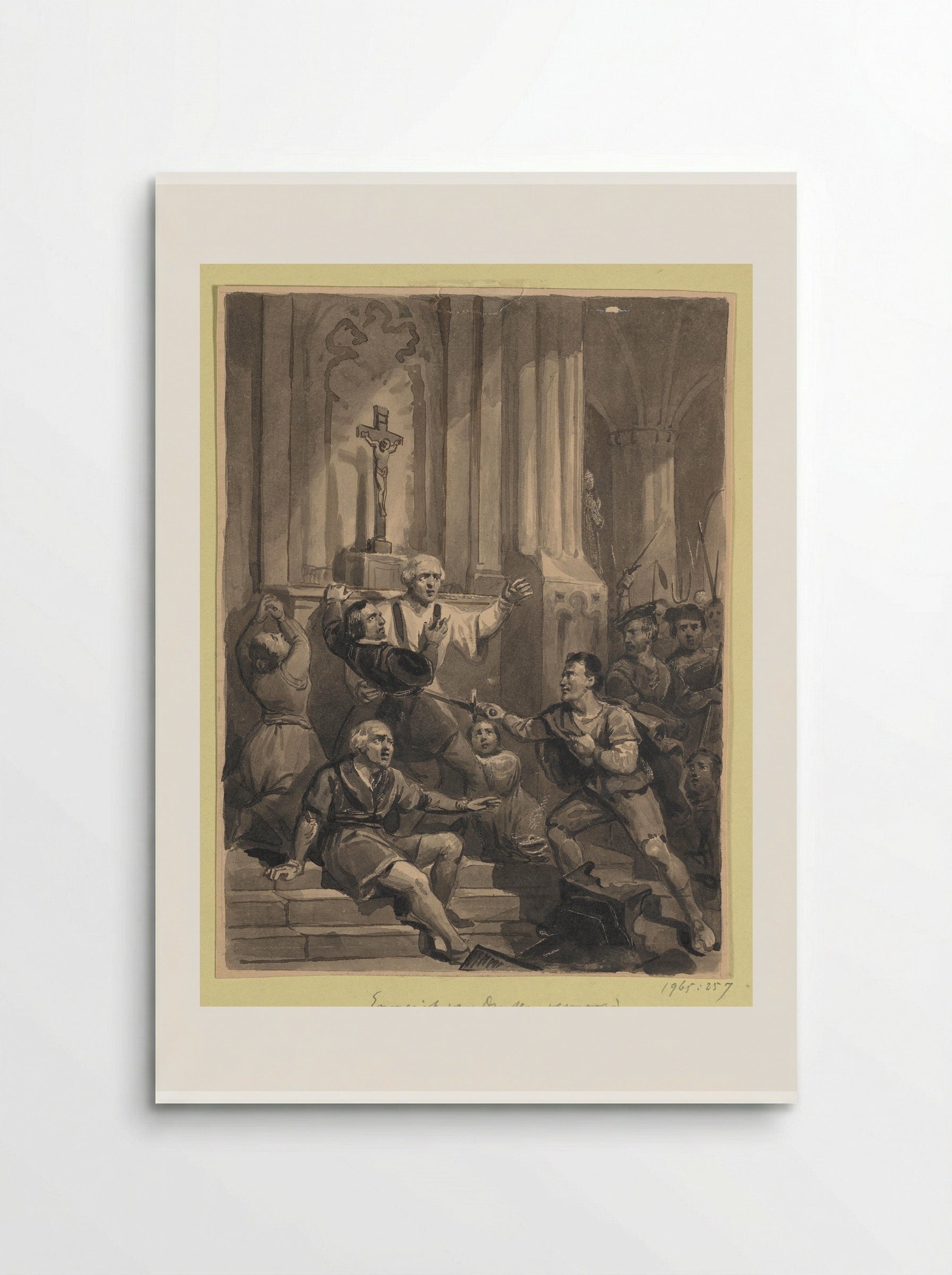 Emmerik van Druten vermoord door graaf Willem V - Johann Wilhelm Kaiser (I) - Poster
