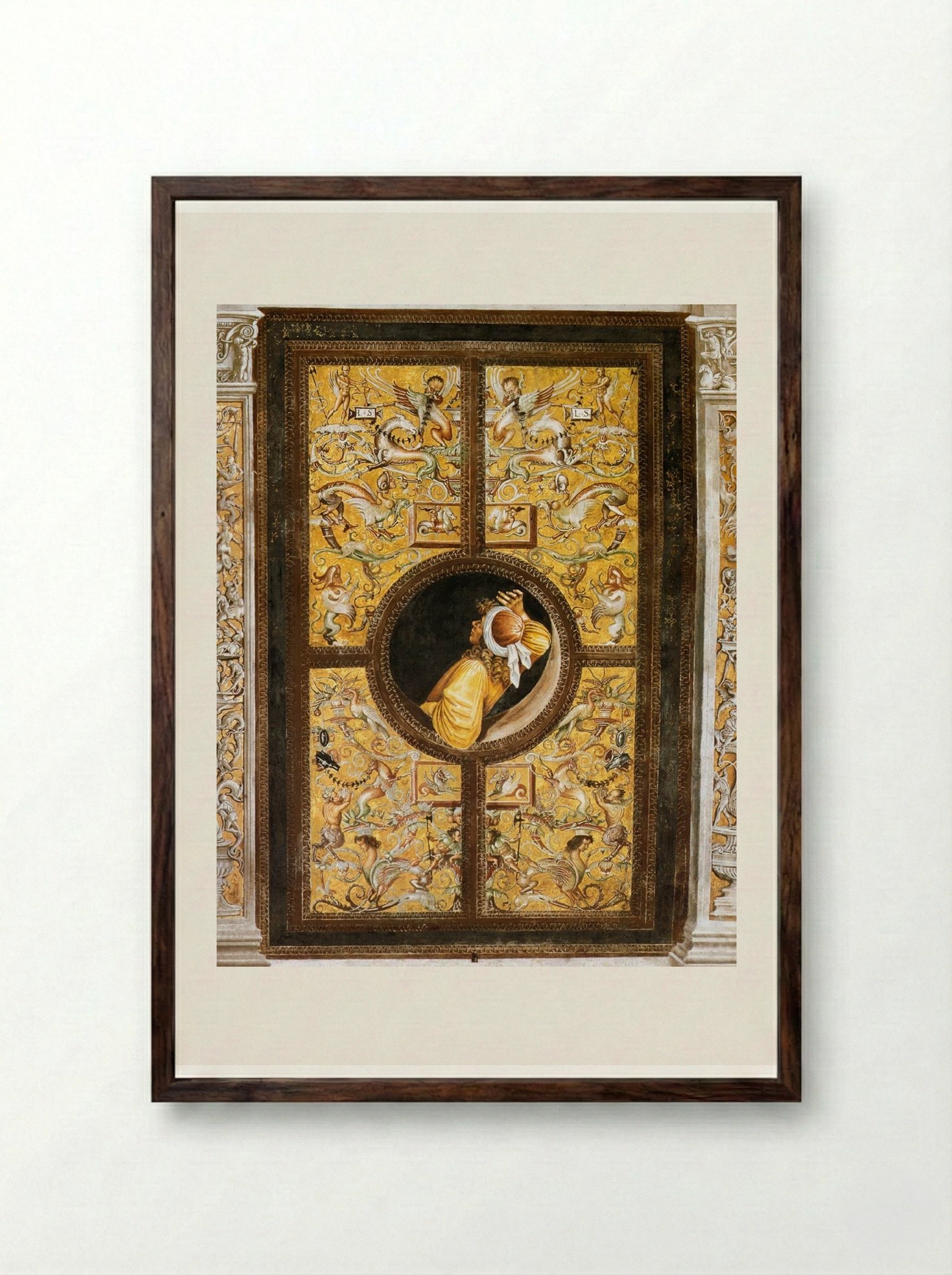 Empedocles - Luca Signorelli - Framed Print Dark Wood
