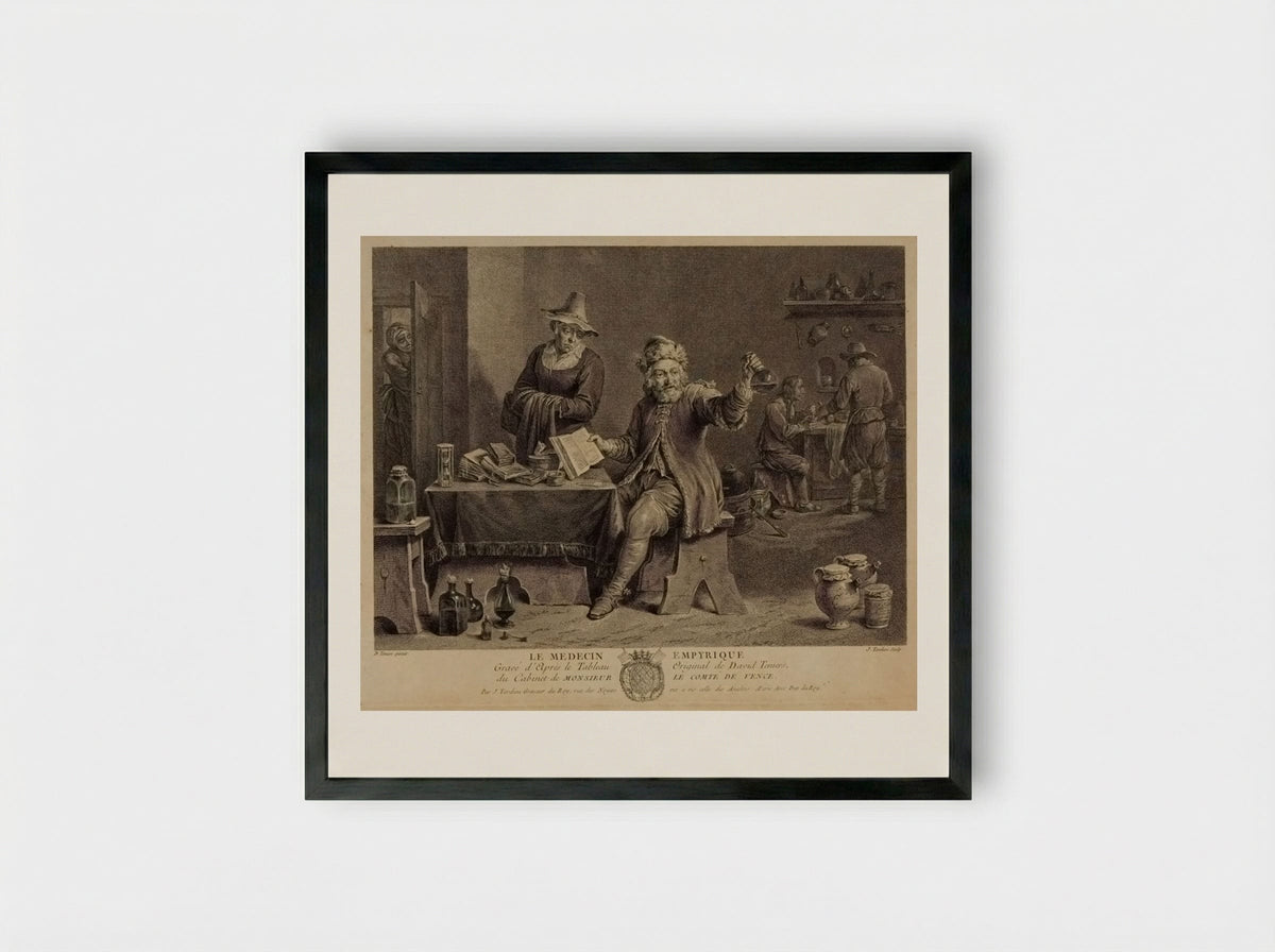 Empirical Medicine - Jacques Nicolas Tardieu - Framed Print Black