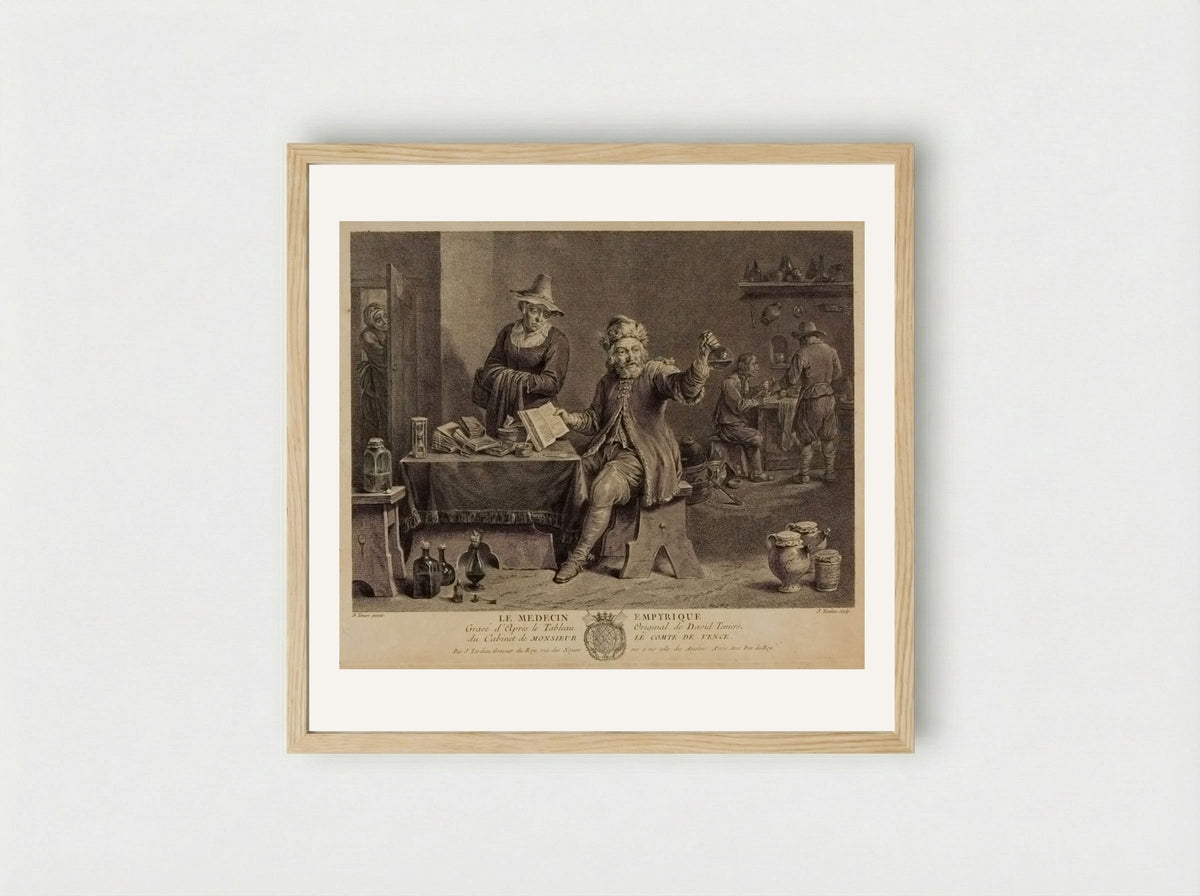 Empirical Medicine - Jacques Nicolas Tardieu - Framed Print Wood