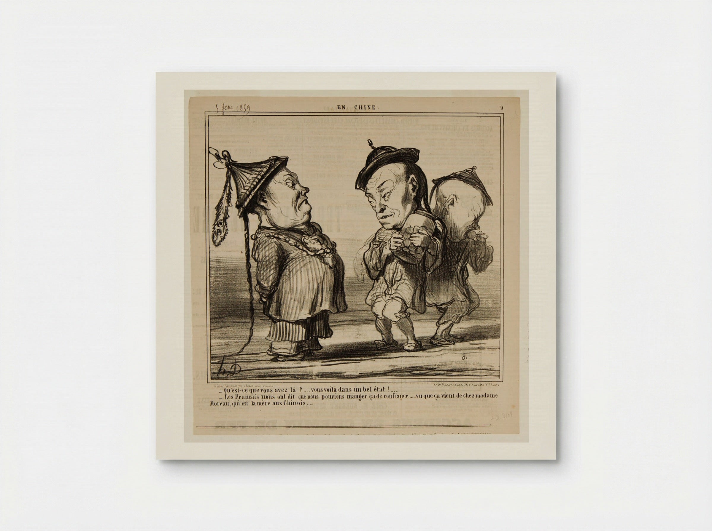 En Chine: Qu'est-ce que vous avez là? - Honoré-Victorin Daumier - Poster