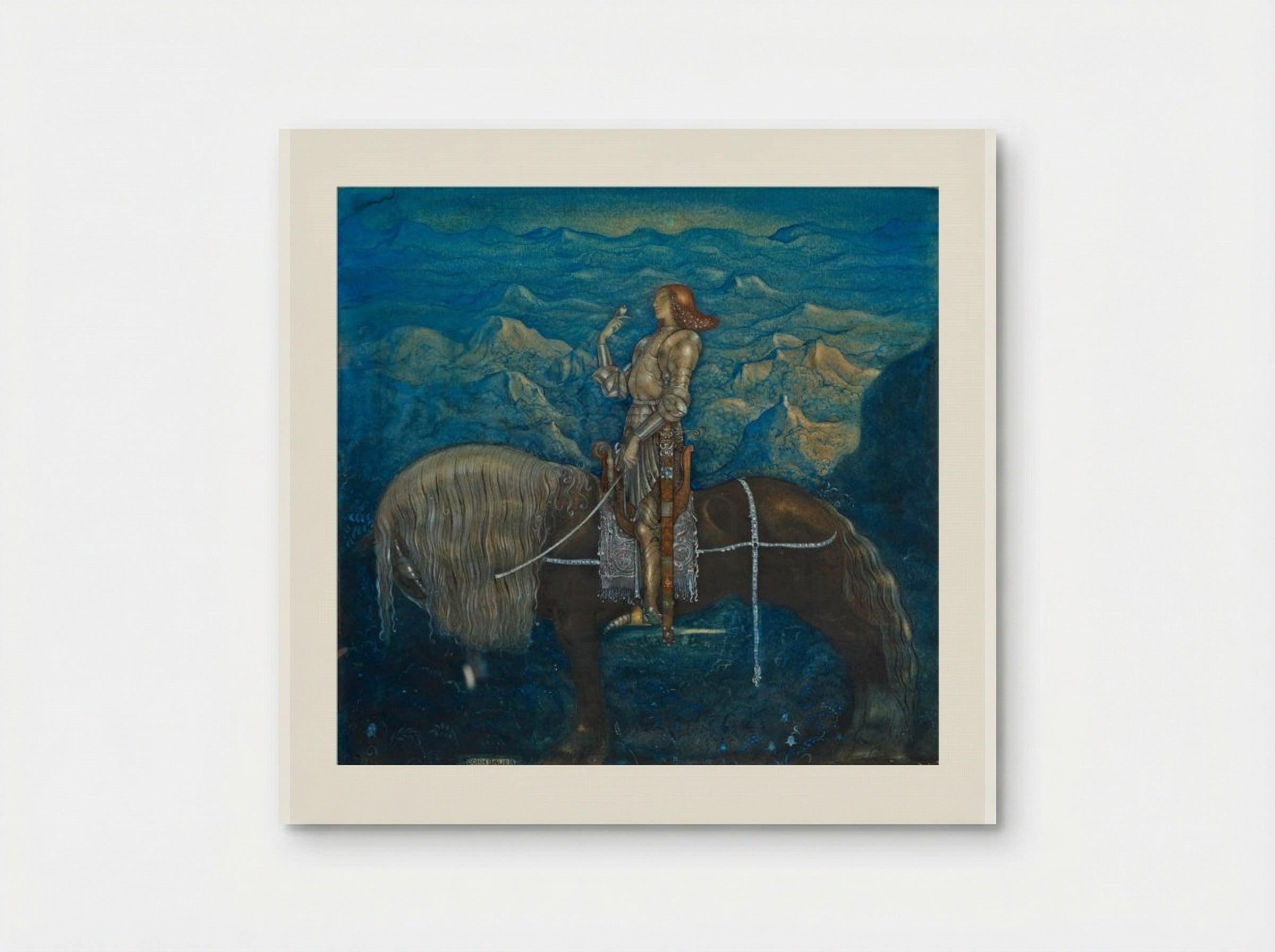 En riddare red fram - John Bauer - Poster