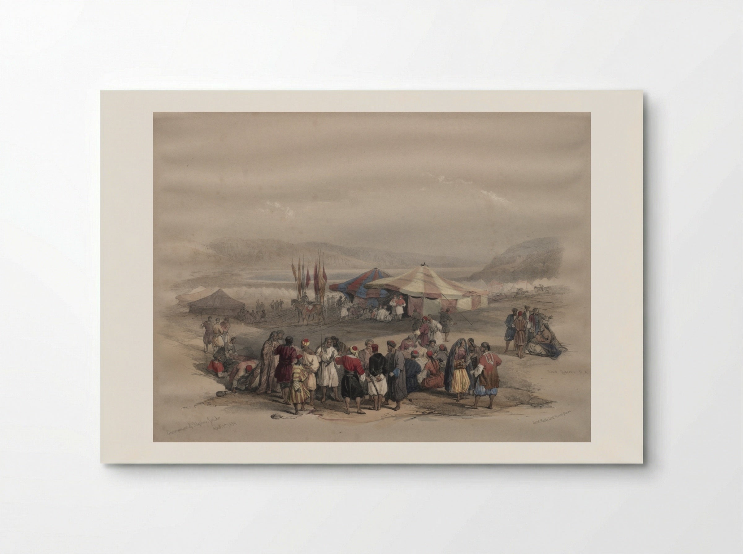 Encampment of Pilgrims, Jericho - David Roberts - Poster