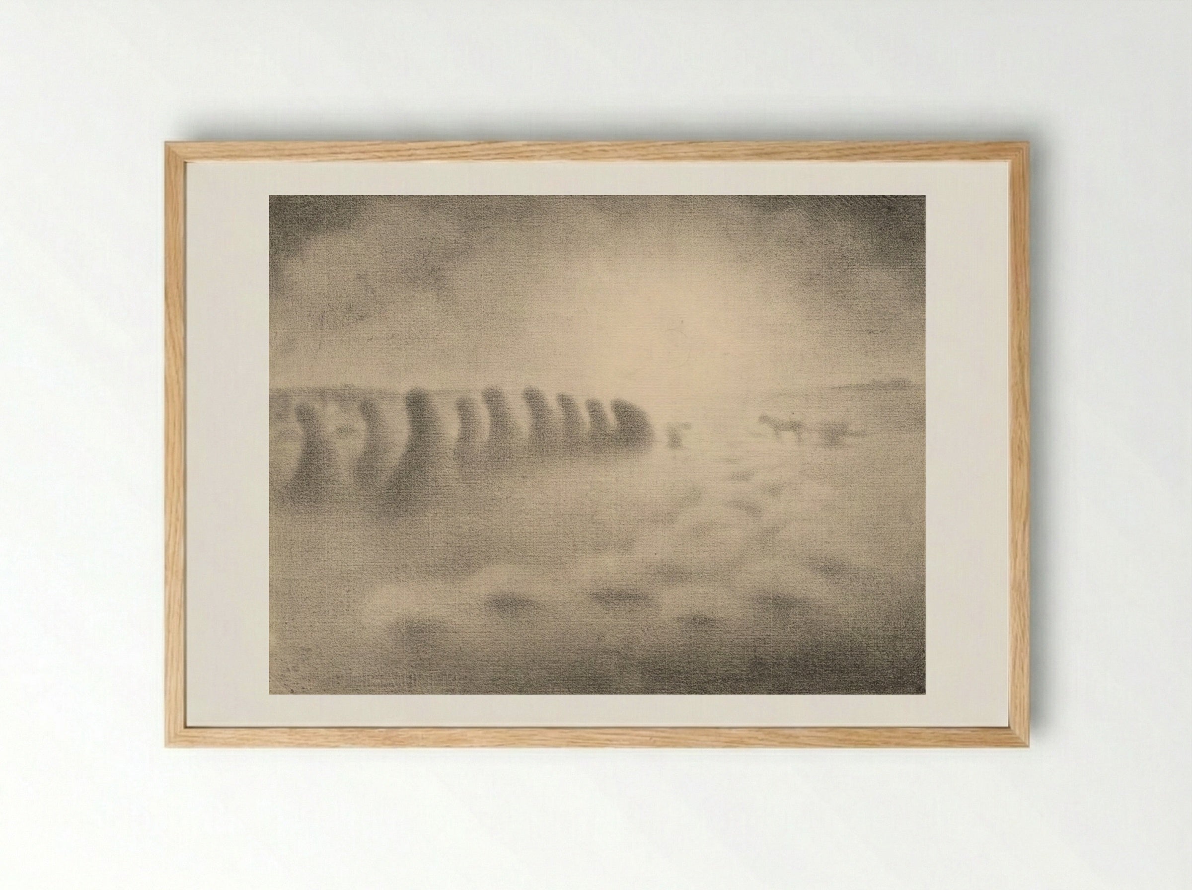 End of the Harvest - Charles Angrand - Framed Print Wood