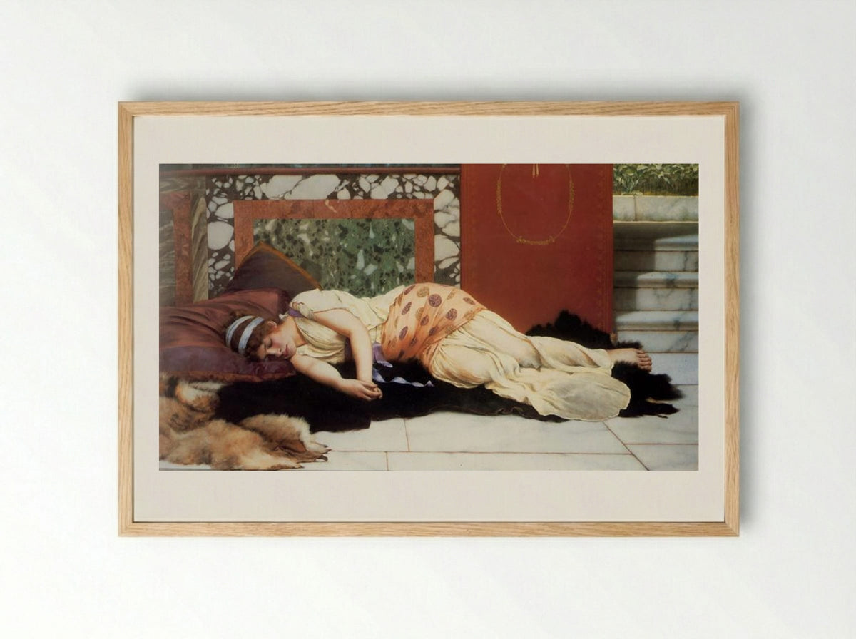 Endymion - John William Godward - Framed Print Wood