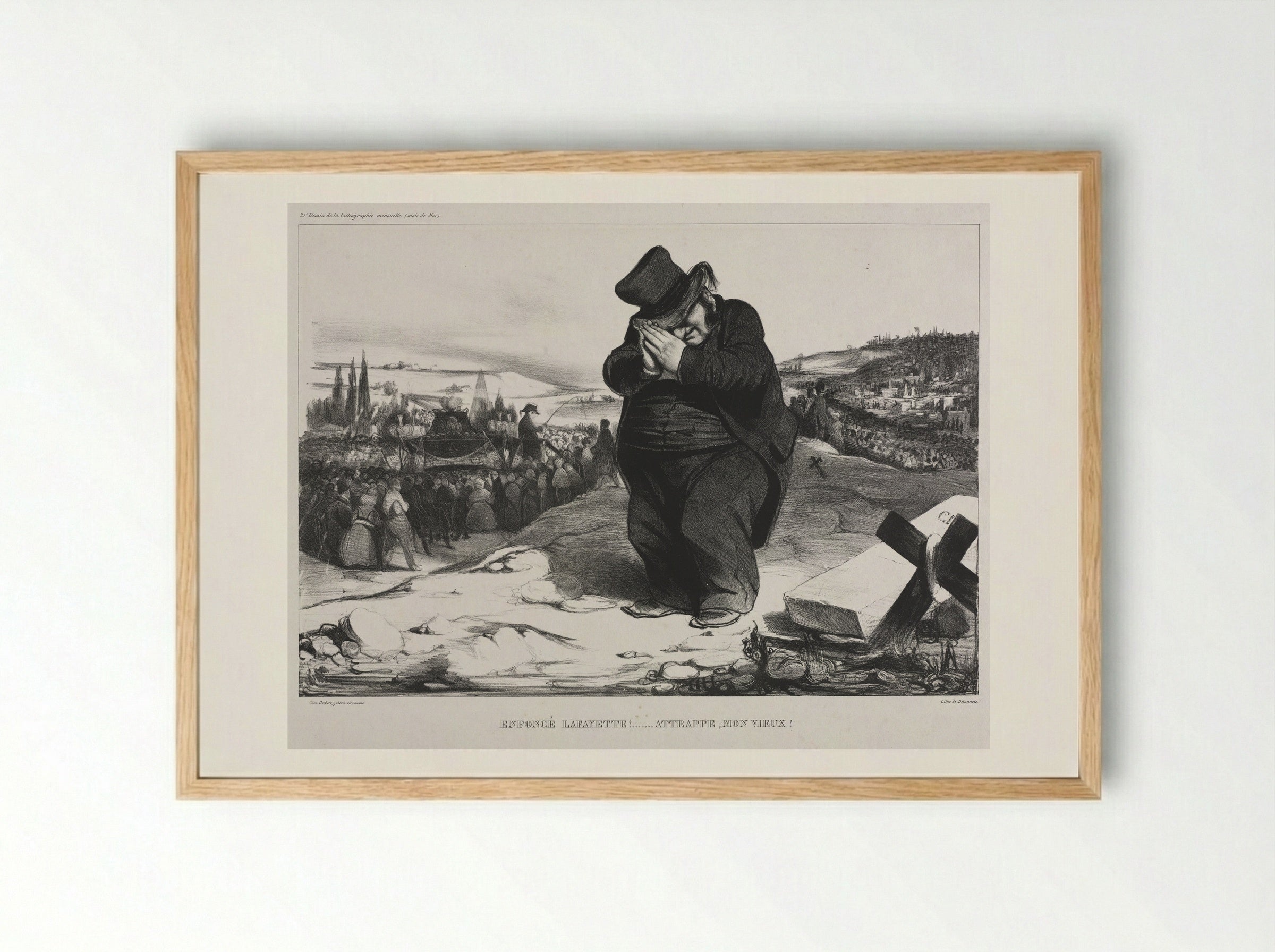 Enfoncé Lafayette! Attrape, mon vieux! - Honoré Daumier - Framed Print Wood