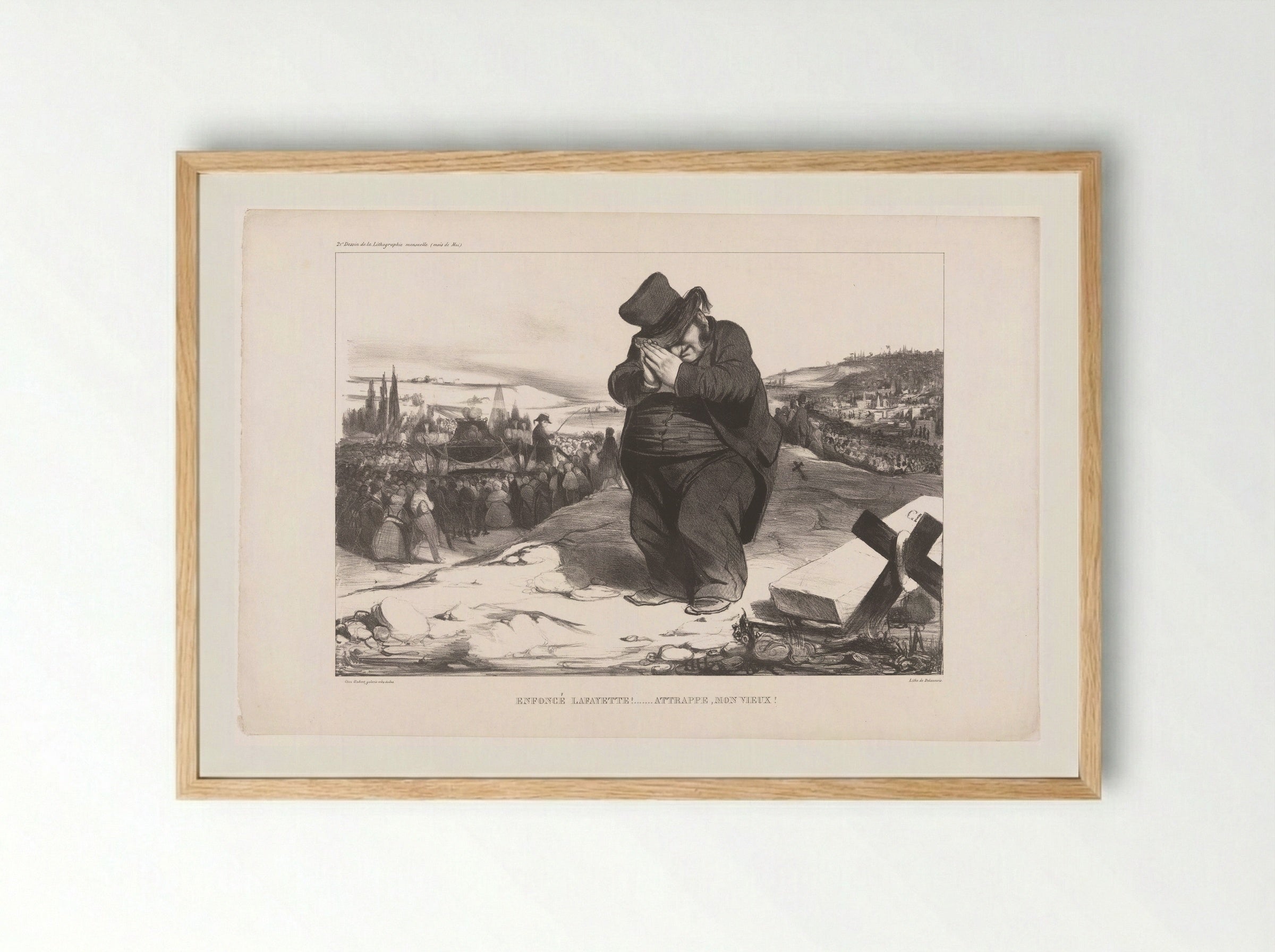 Enfoncé Lafayette! Attrappe, mon vieux! - Honoré Daumier - Framed Print Wood