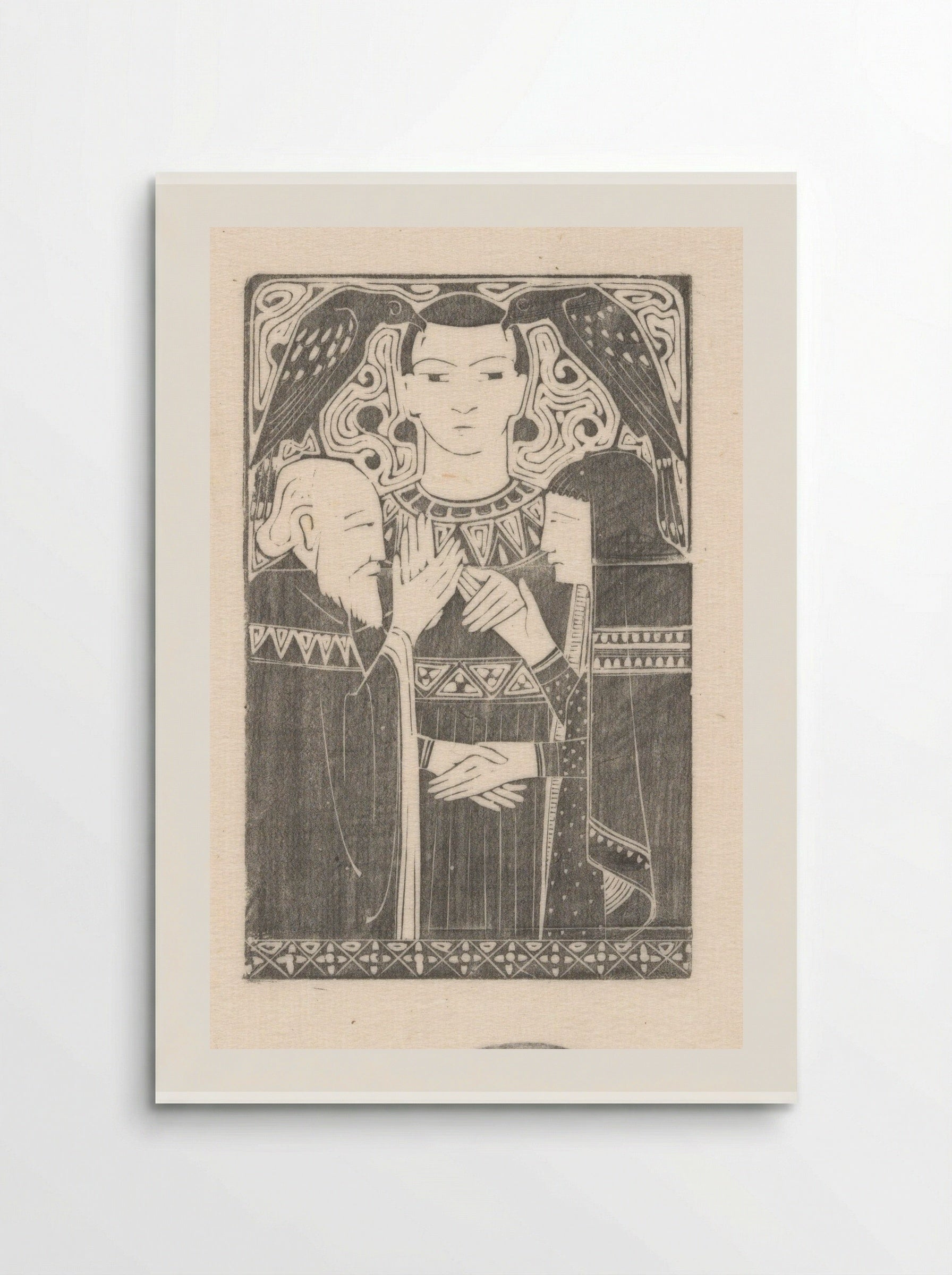 Engel bij een man en vrouw - Karel Petrus Cornelis de Bazel - Poster