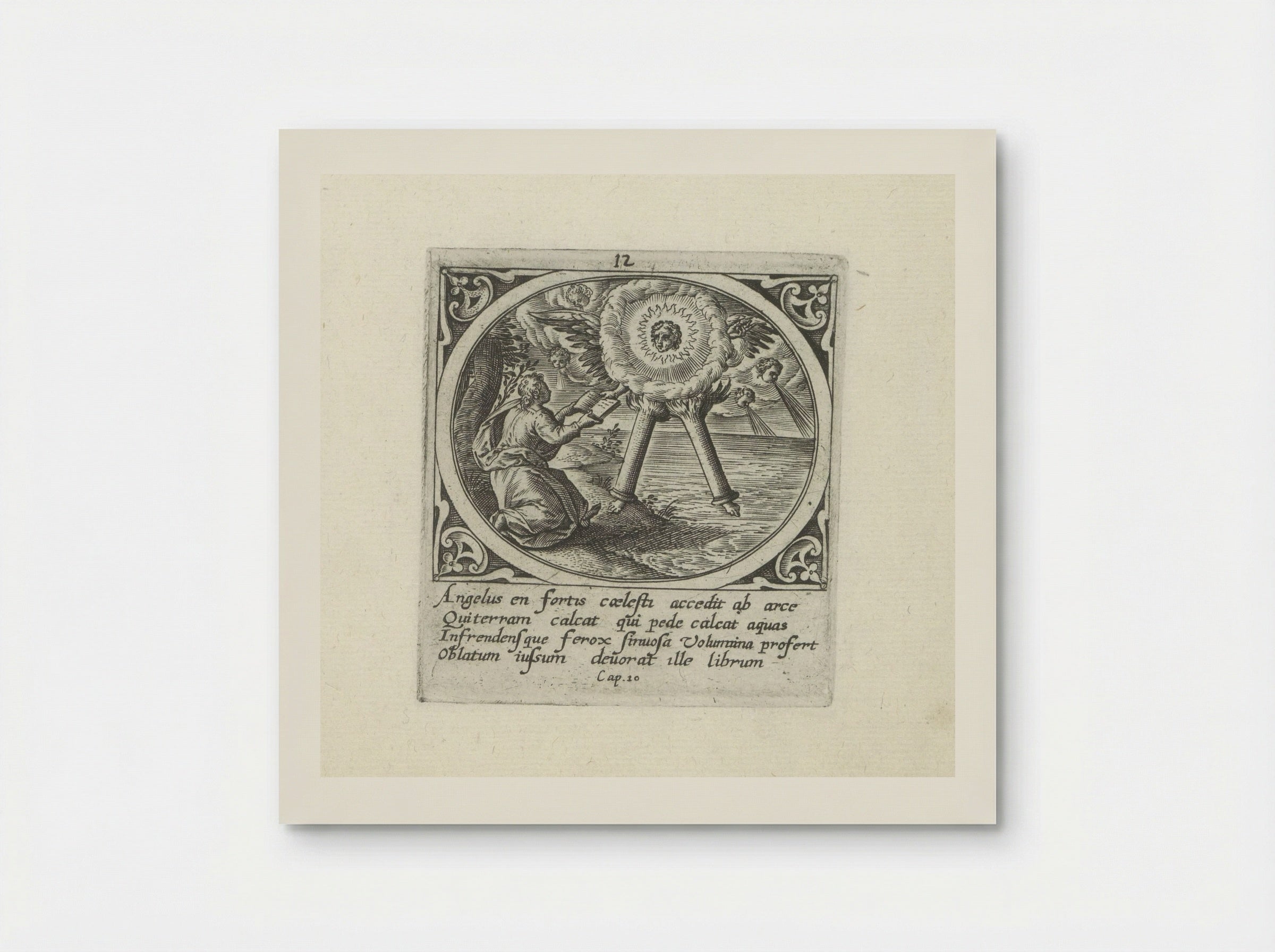 Engel met gezicht als de zon en benen als zuilen van vuur - Gerard de Jode - Poster