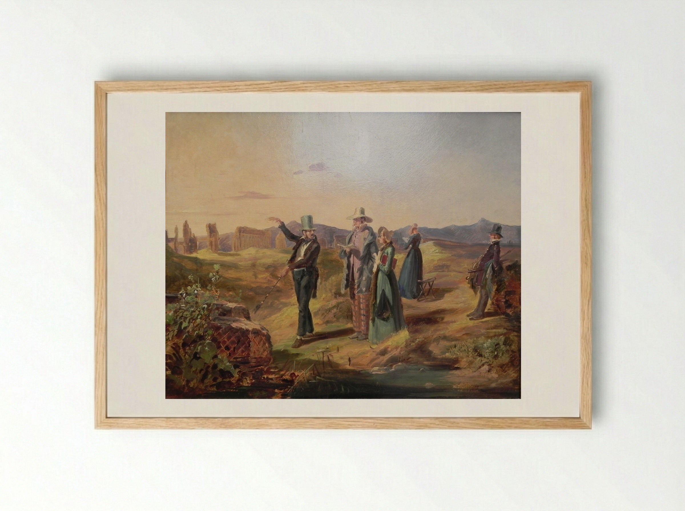 Englishman in the Campagna - Carl Spitzweg - Framed Print Wood