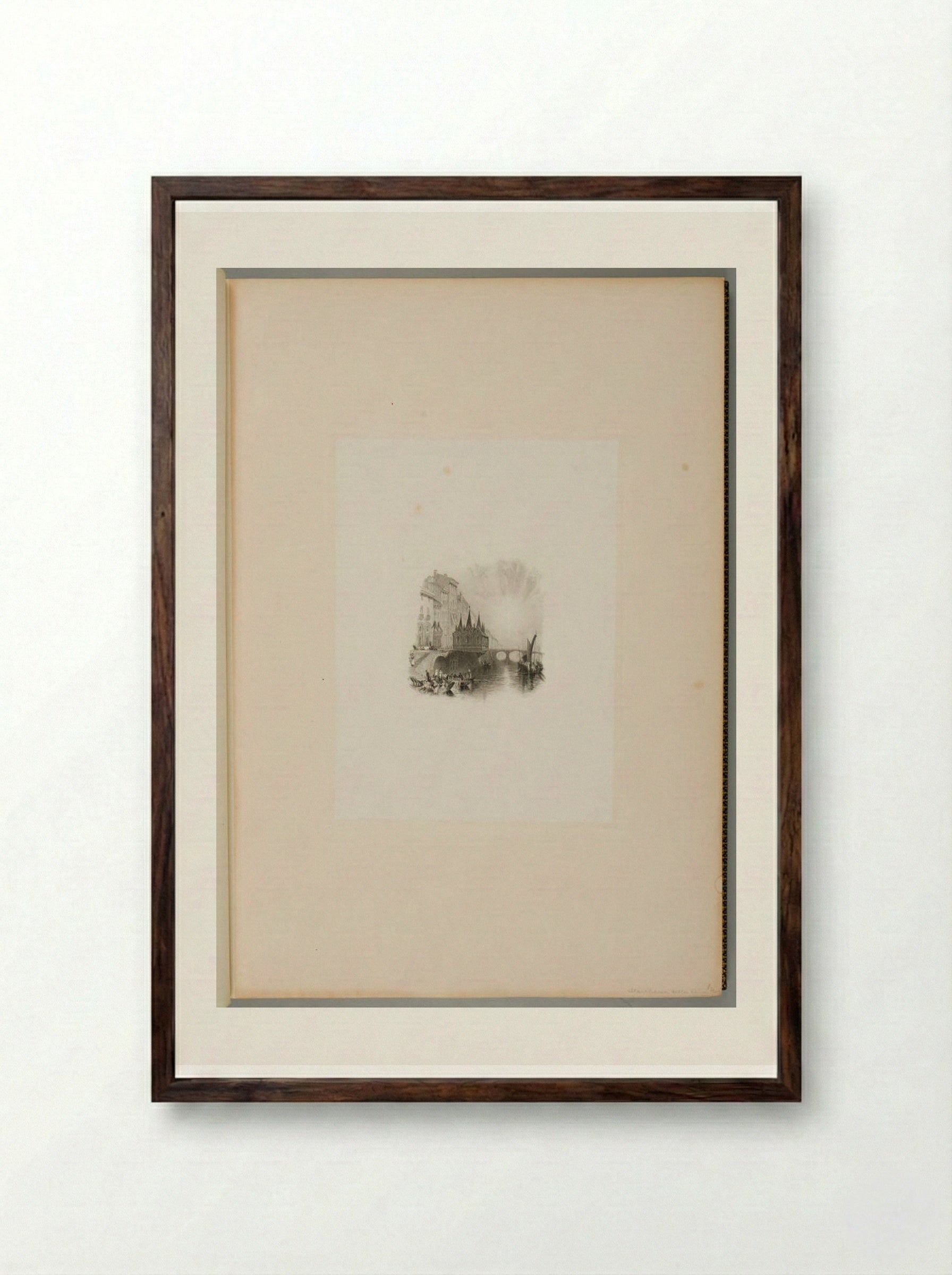 Engravings after Turner: Illustrations to the Works of Campbell, Byron and Moore - J.M.W. Turner - Framed Print Dark Wood