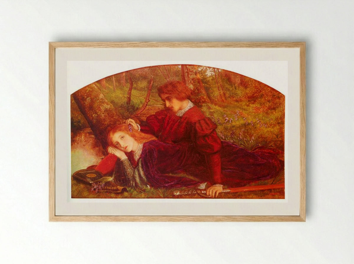 Enid and Geraint - Arthur Hughes - Framed Print Wood