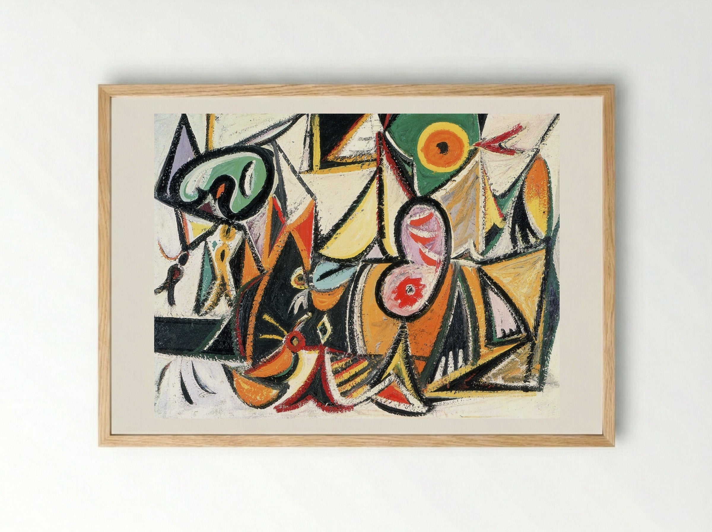 Enigmatic Combat - Arshile Gorky - Framed Print Wood
