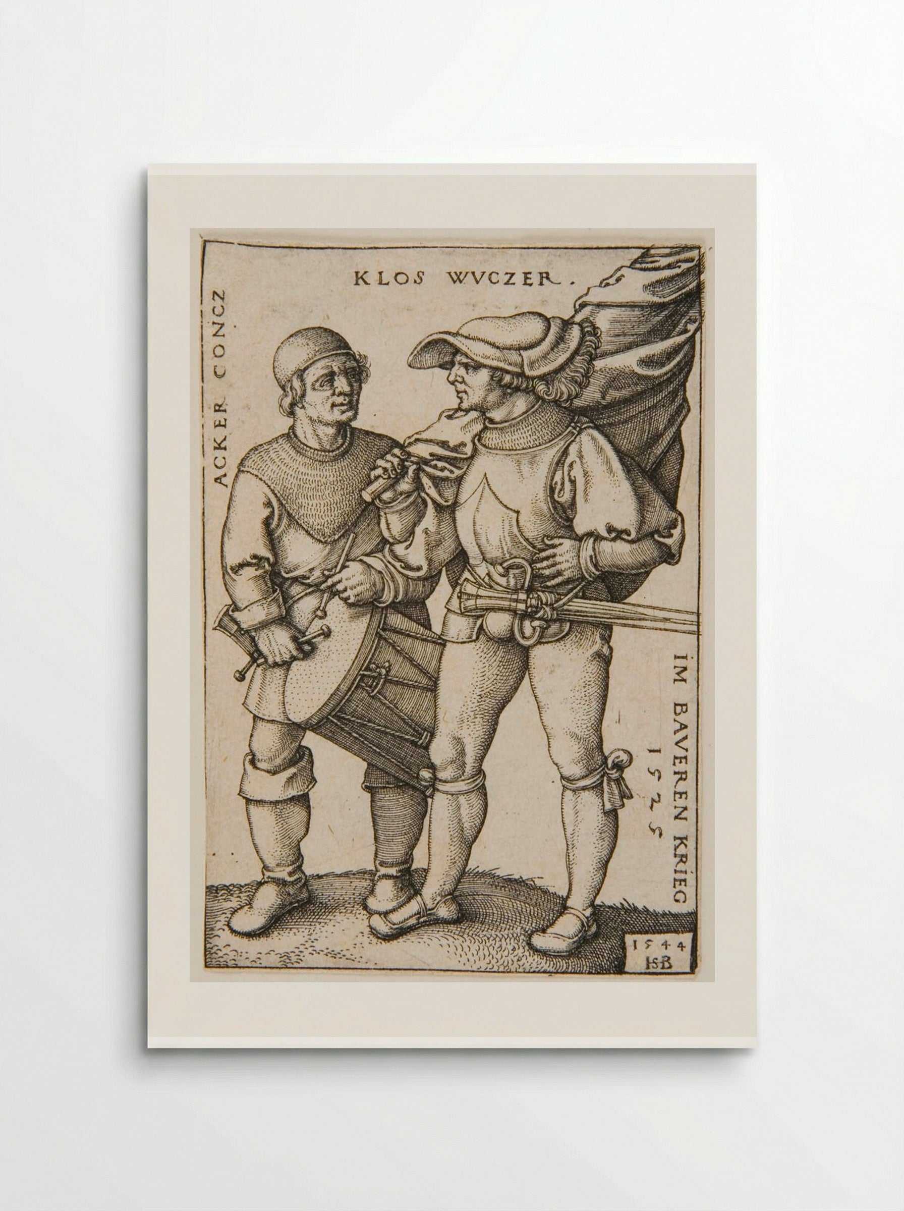 Ensign and Drummer - Sebald Beham - Poster