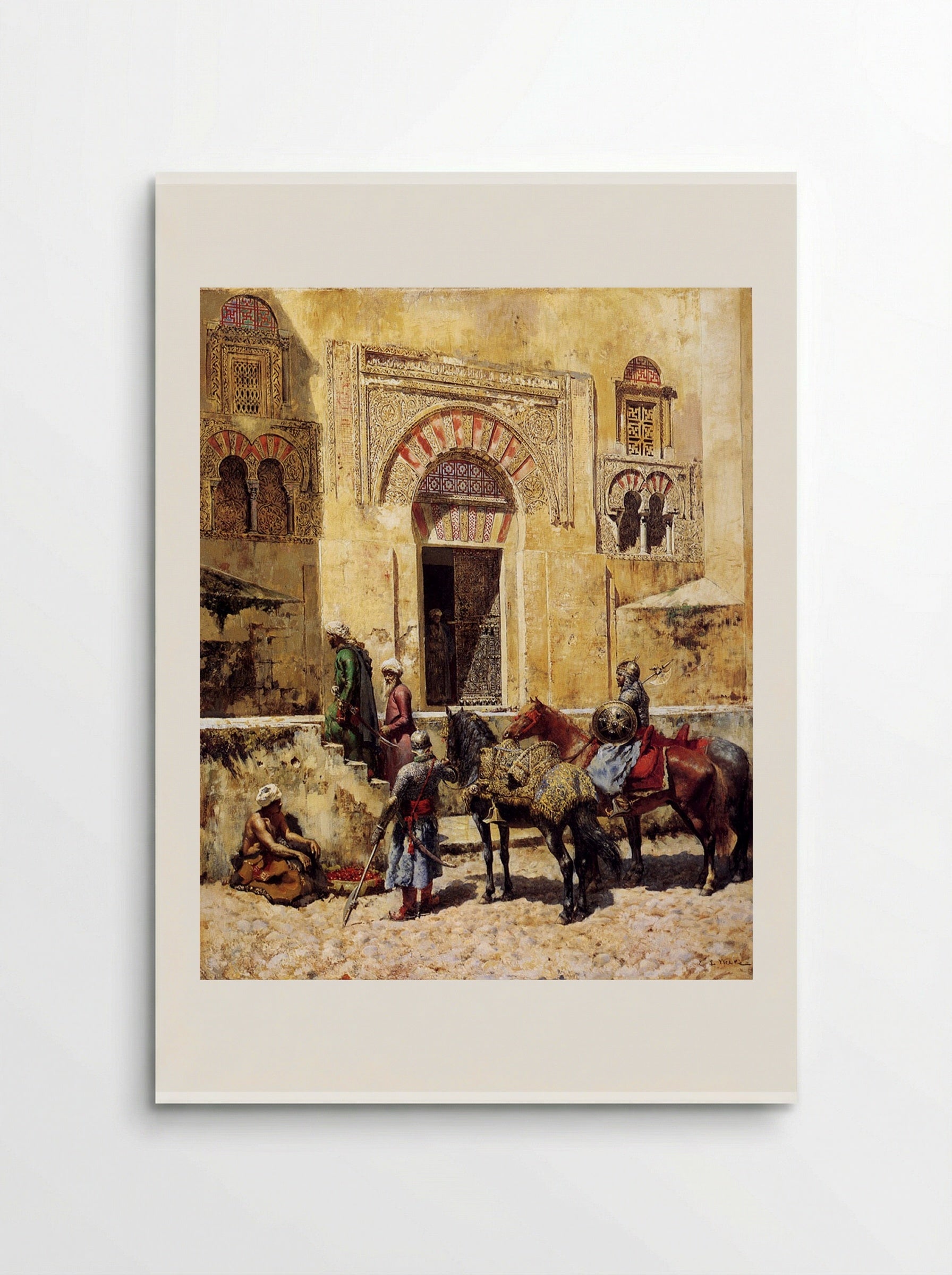 Entering the Mosque - Edwin Lord Weeks - Poster