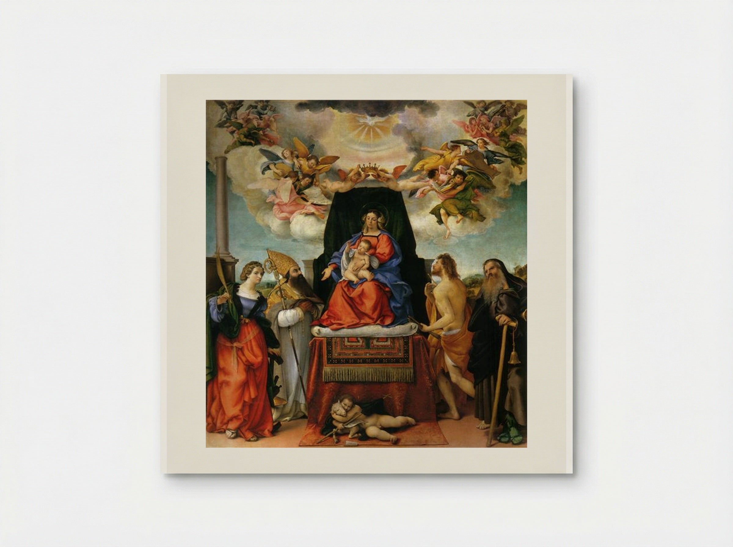 Enthroned Madonna with Angels and Saints - Lorenzo Lotto - Poster