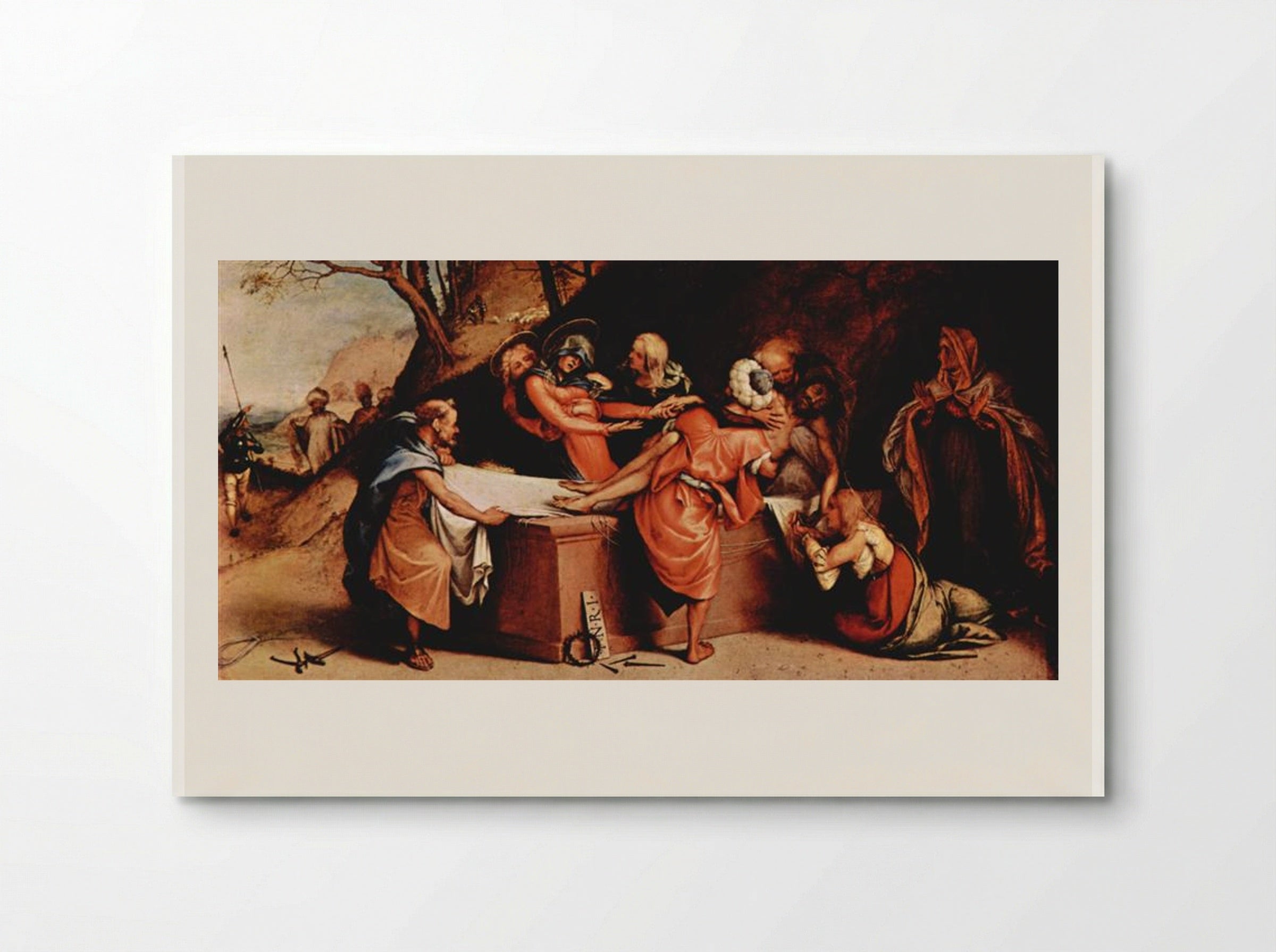 Entombment (Predella of the San Bartolomeo Altarpiece) - Lorenzo Lotto - Poster