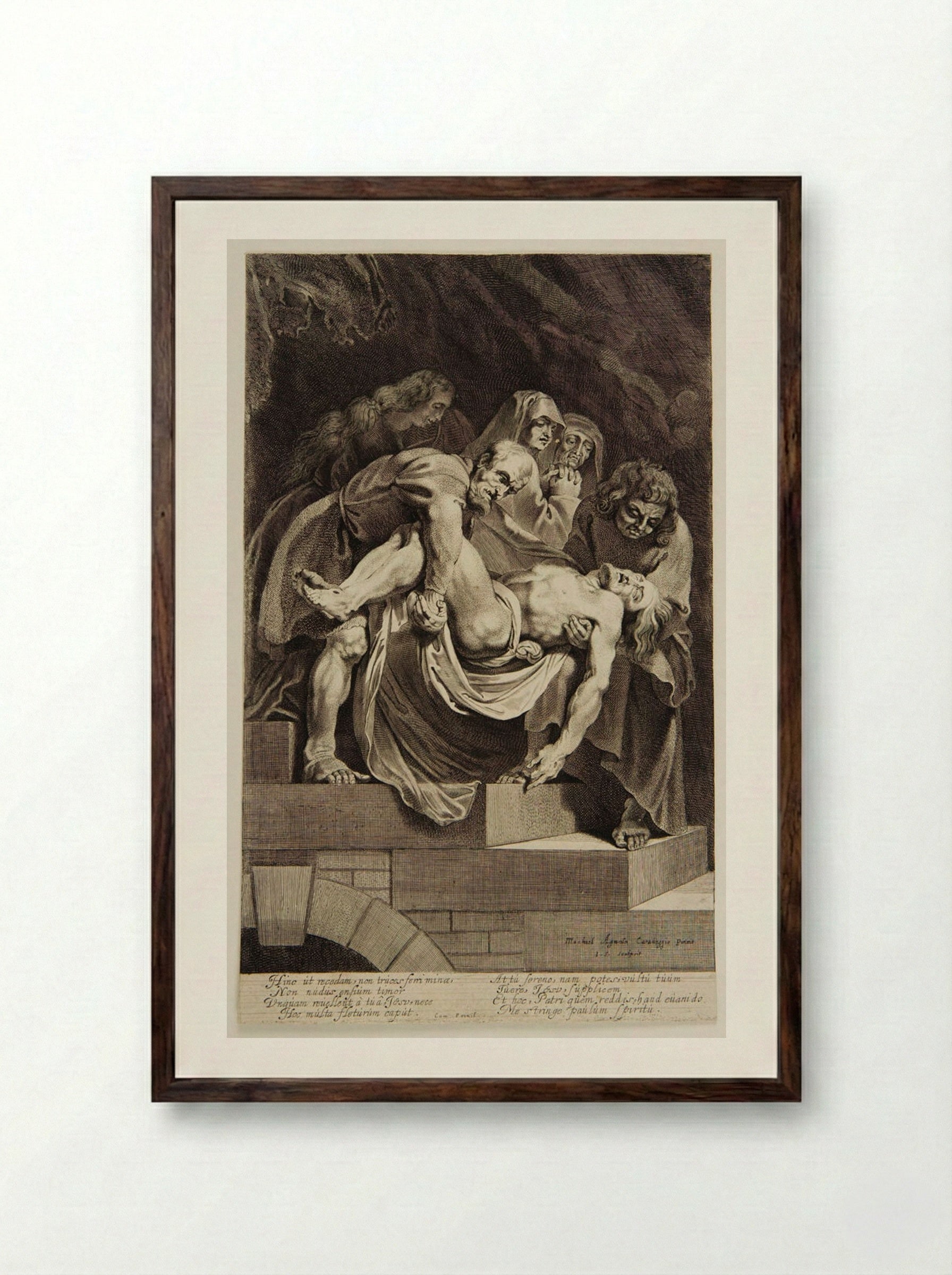 Entombment - Jonas Suyderhoef - Framed Print Dark Wood