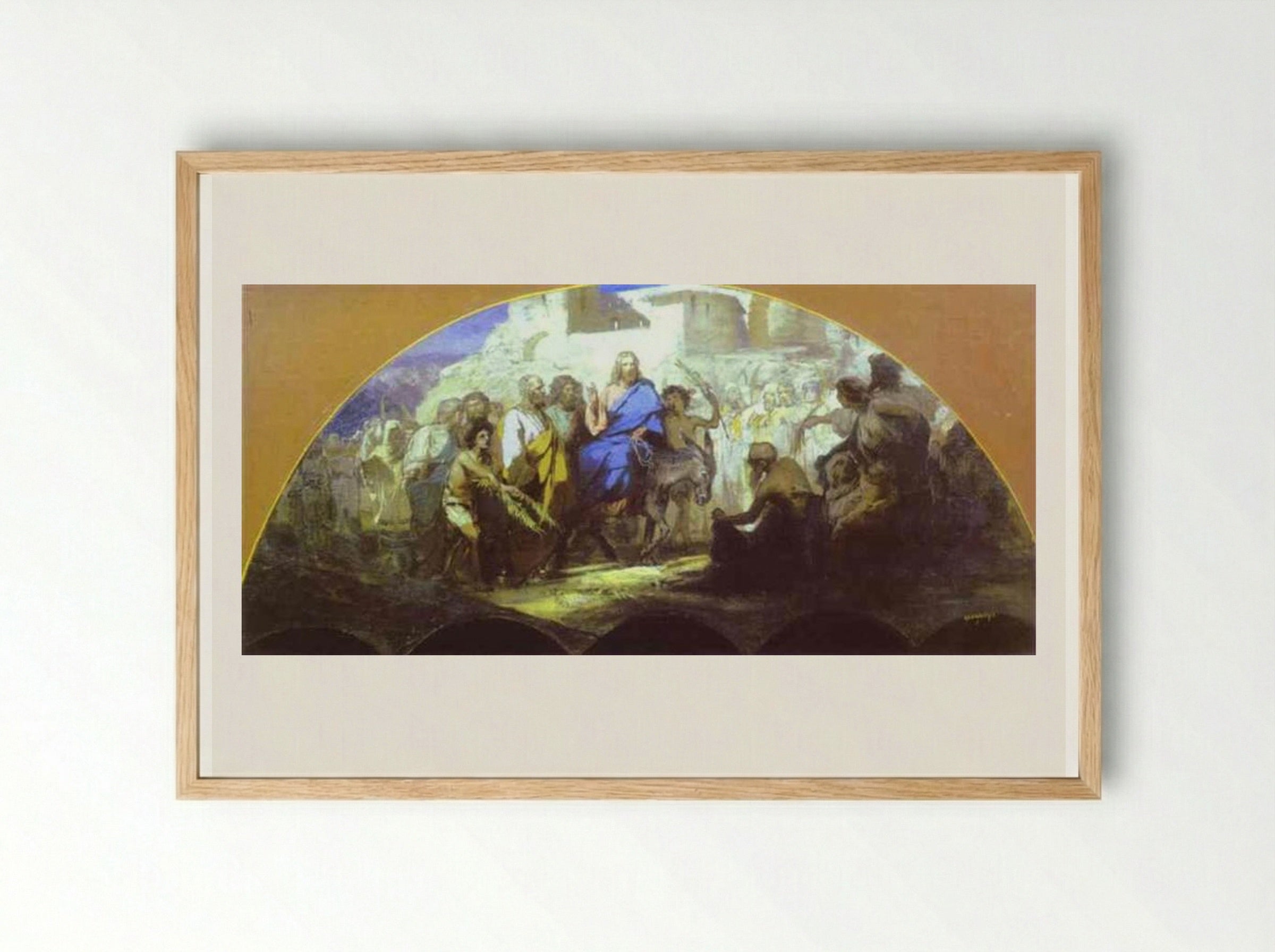 Entrance of Christ into Jerusalem - Henryk Siemiradzki - Framed Print Wood