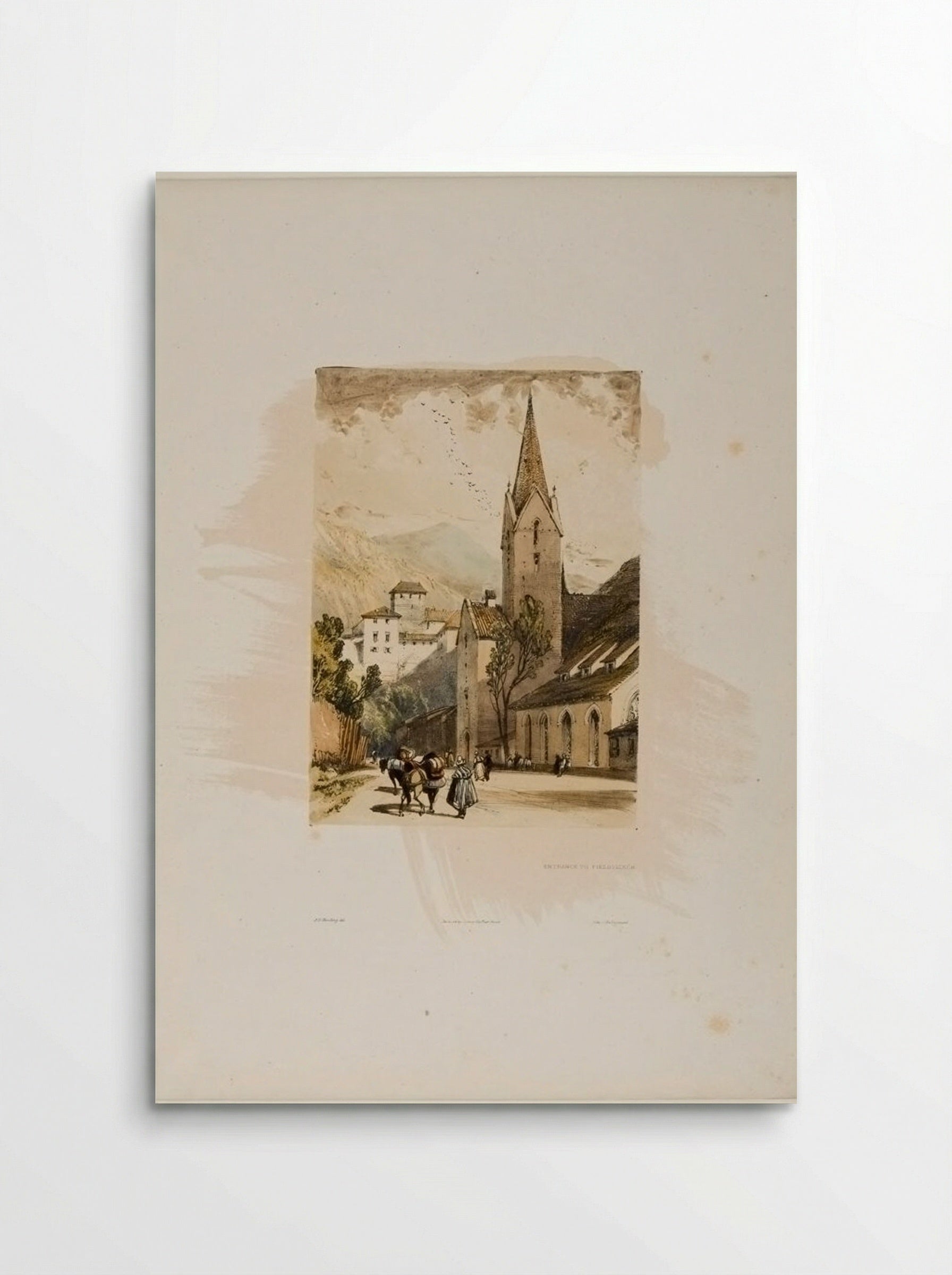 Entrance to Feldkirch - James Duffield Harding - Poster