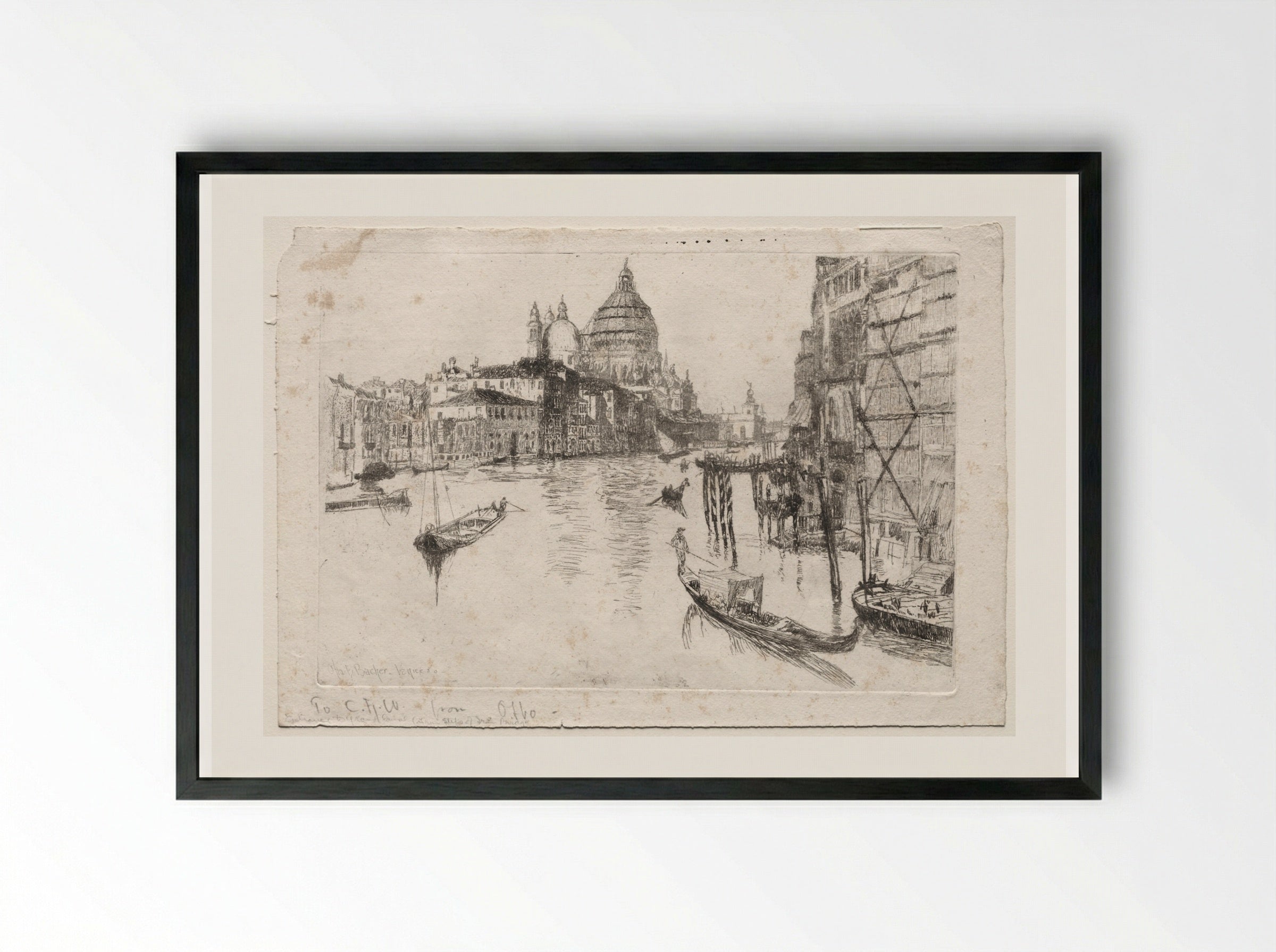 Entrance to Grand Canal - Otto H. Bacher - Framed Print Black