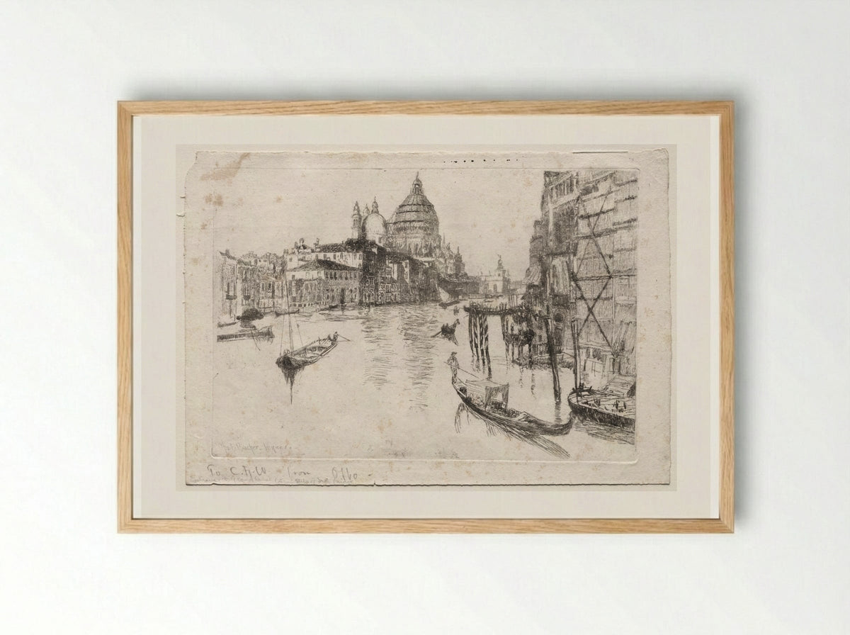 Entrance to Grand Canal - Otto H. Bacher - Framed Print Wood