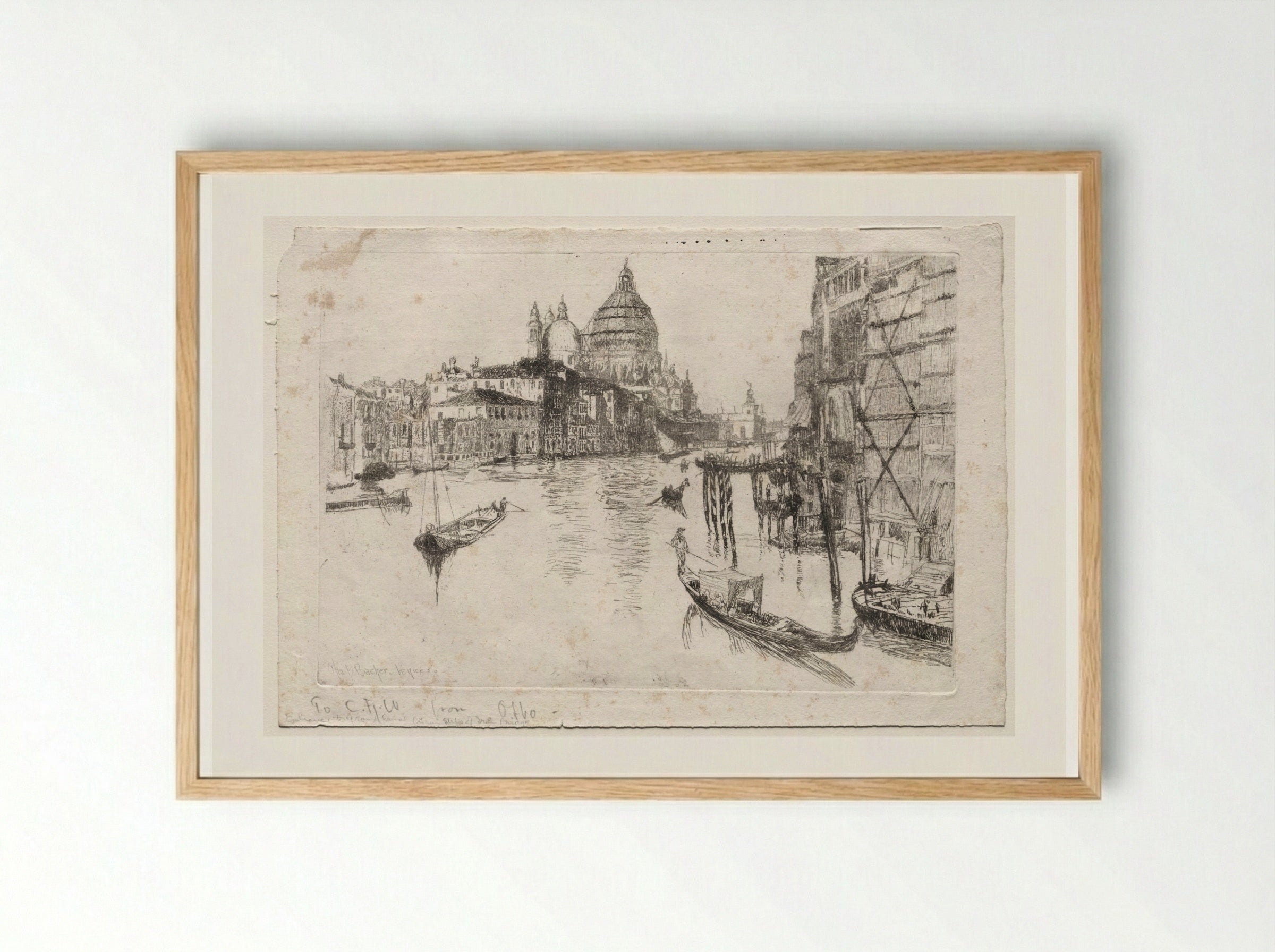Entrance to Grand Canal - Otto H. Bacher - Framed Print Wood