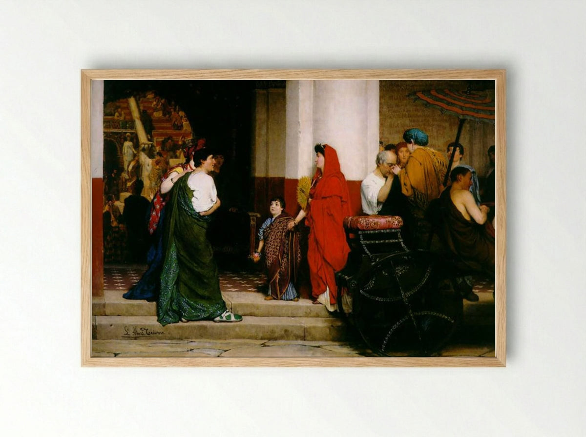Entrance to a Roman Theatre - Sir Lawrence Alma-Tadema - Framed Print Wood