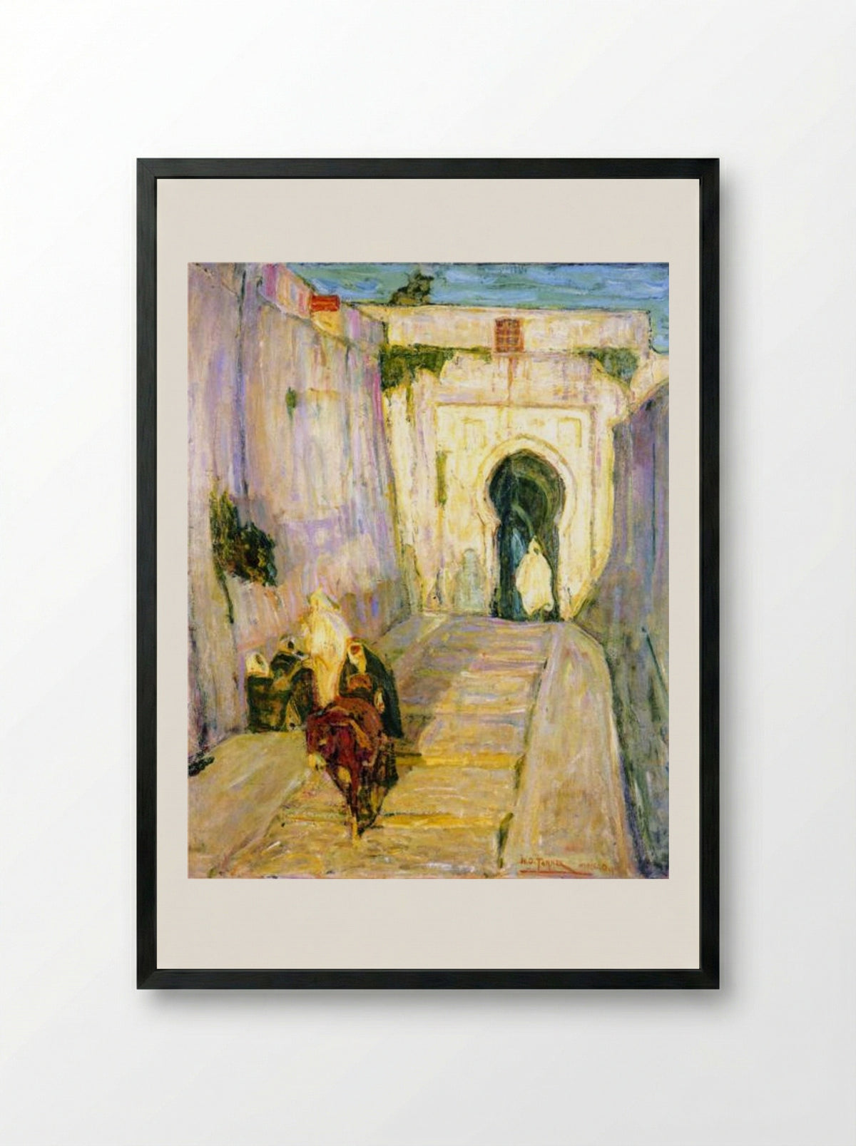Entrance to the Casbah - Henry Ossawa Tanner - Framed Print Black