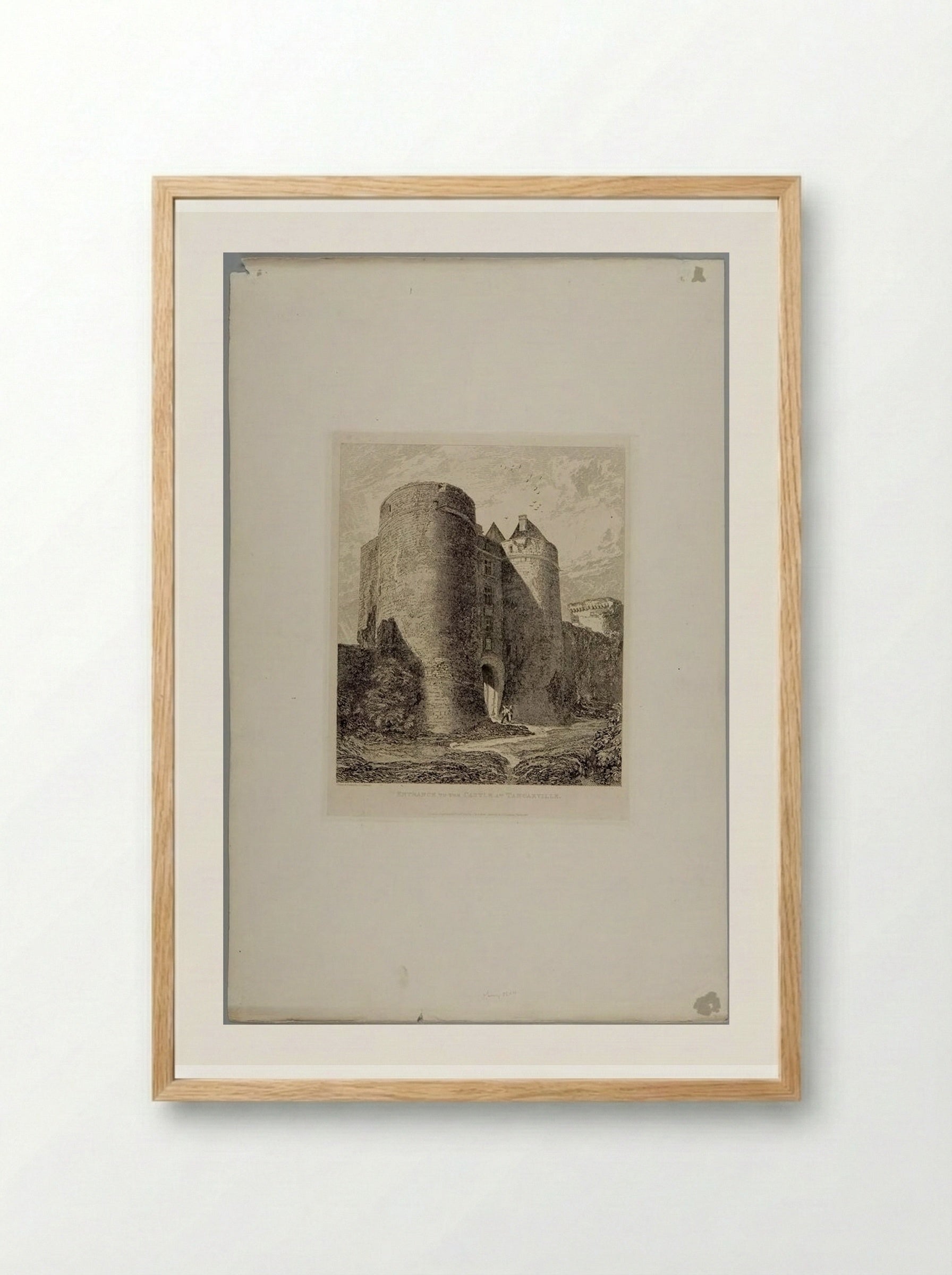 Entrance to the Castle at Tancarville - John Sell Cotman - Framed Print Wood