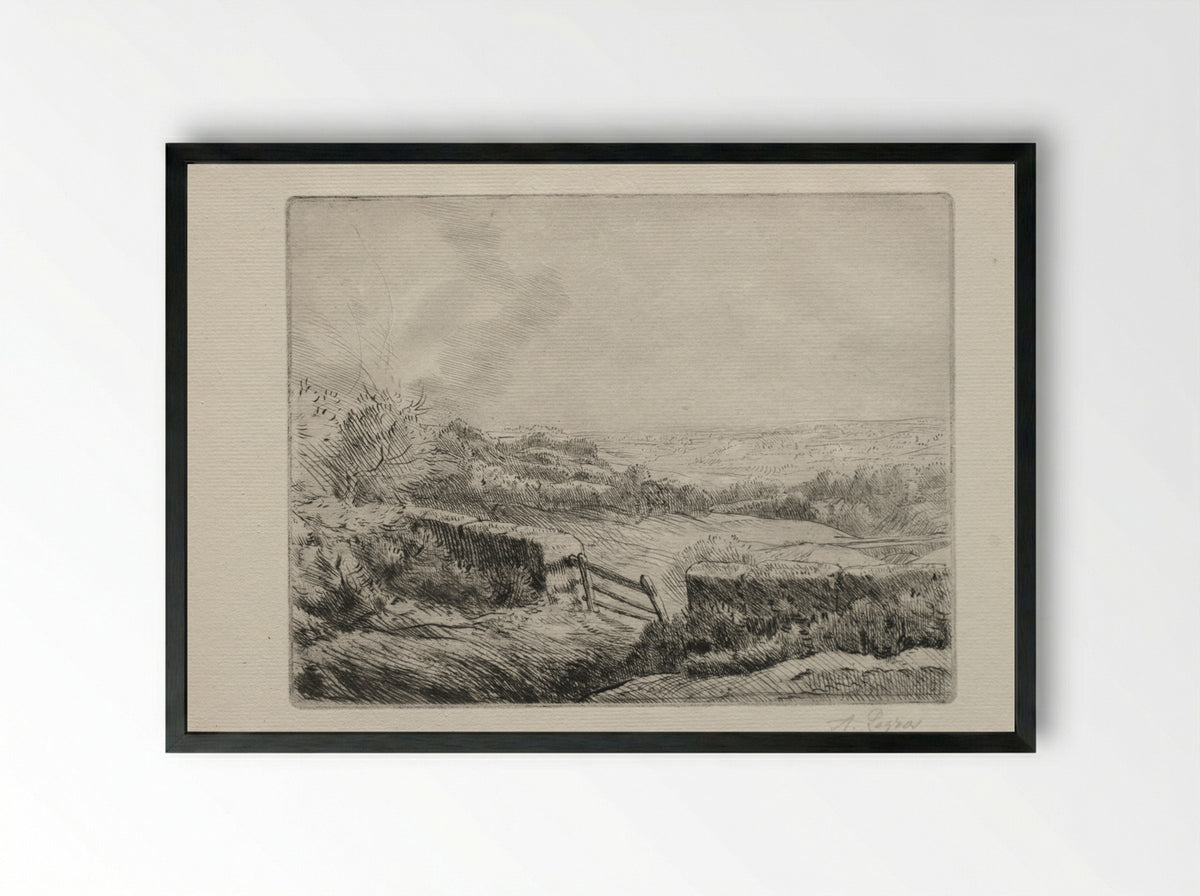 Entrance to the Field - Alphonse Legros - Framed Print Black