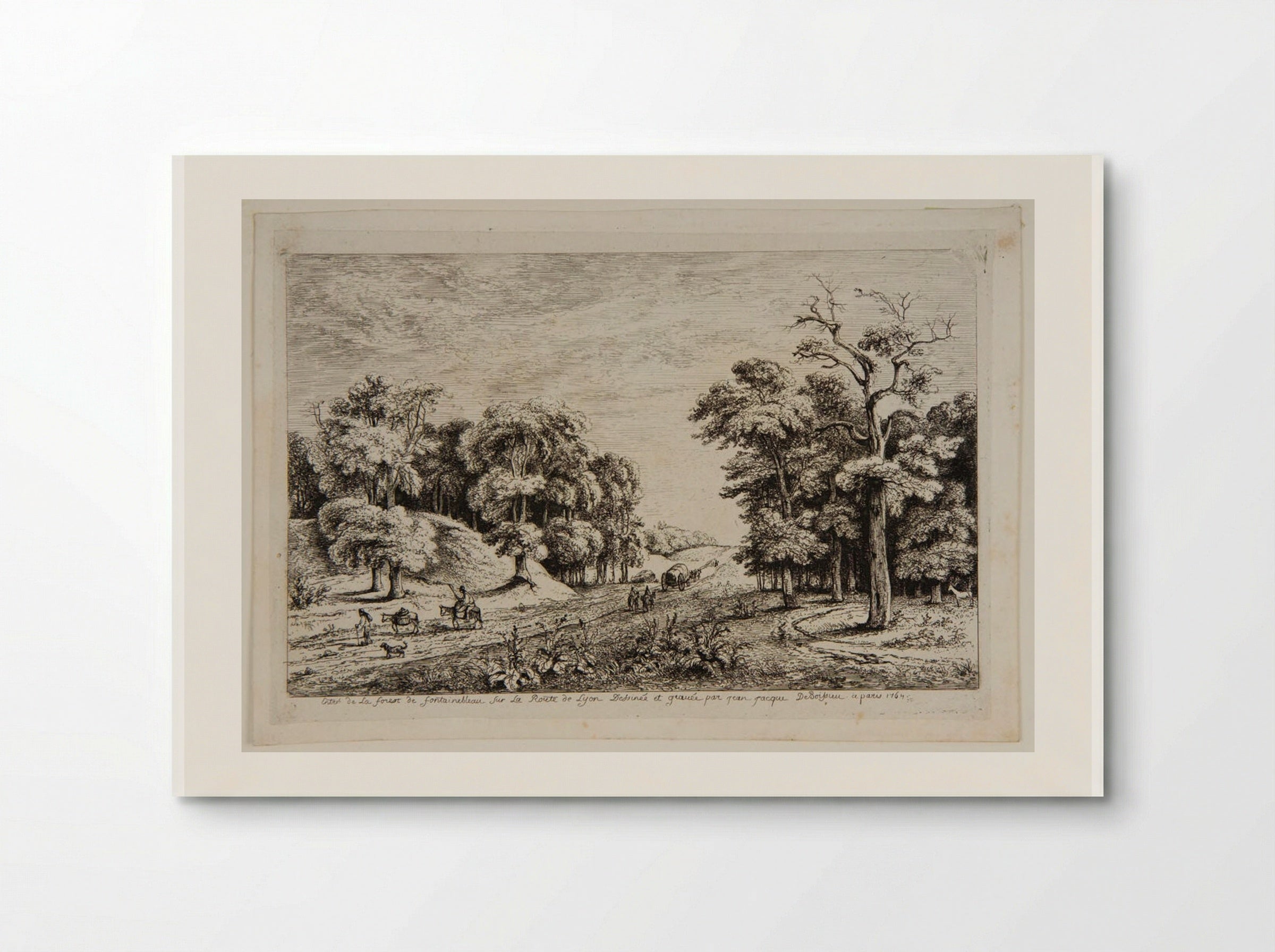 Entrance to the Forest of Fontainebleau on the Road of Lyon - Jean-Jacques de Boissieu - Poster