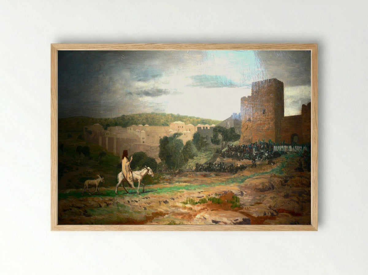 Entry of Christ into Jerusalem - Jean-Léon Gérôme - Framed Print Wood