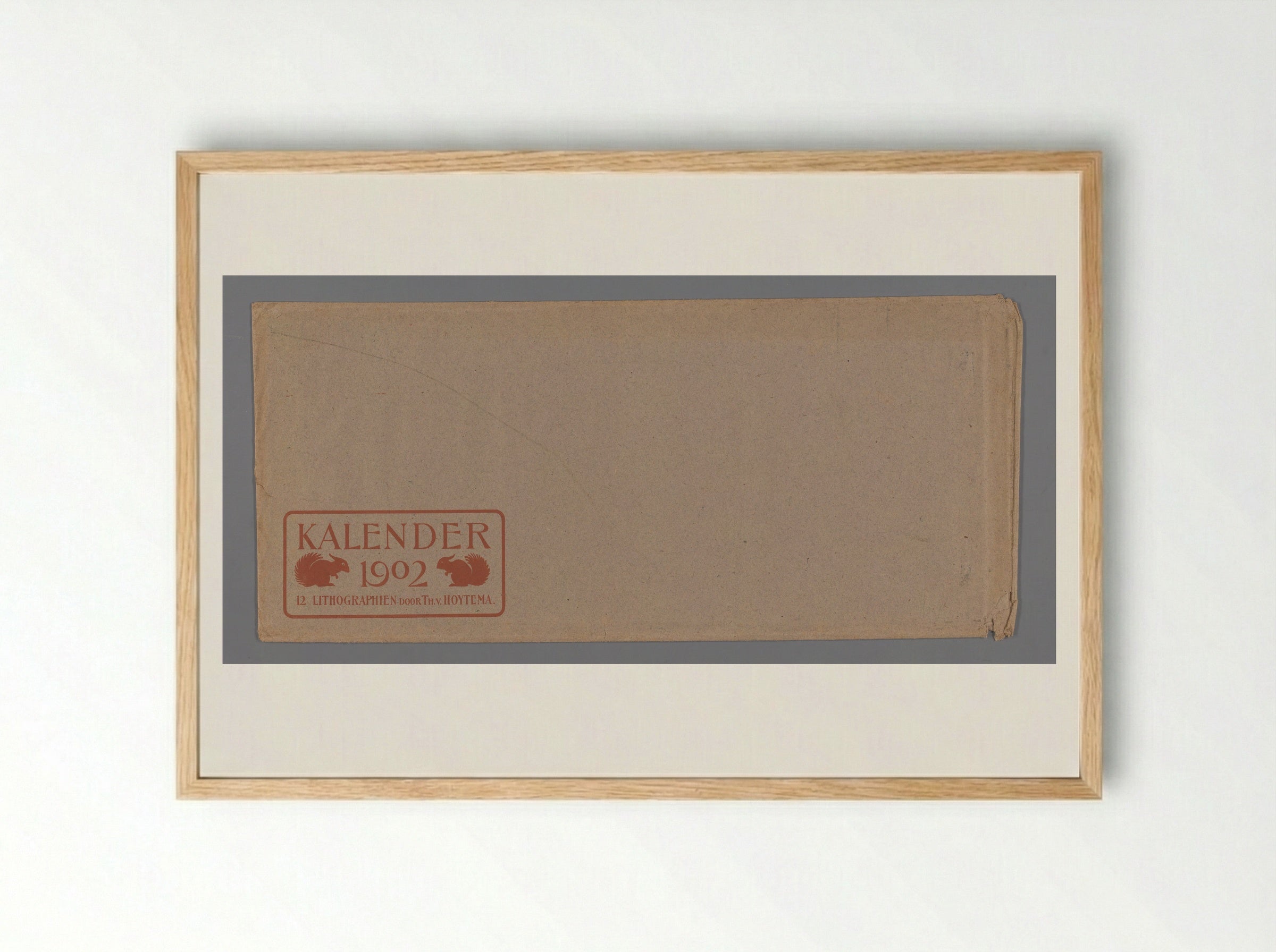 Envelop voor kalender 1902 - Theo van Hoytema - Framed Print Wood