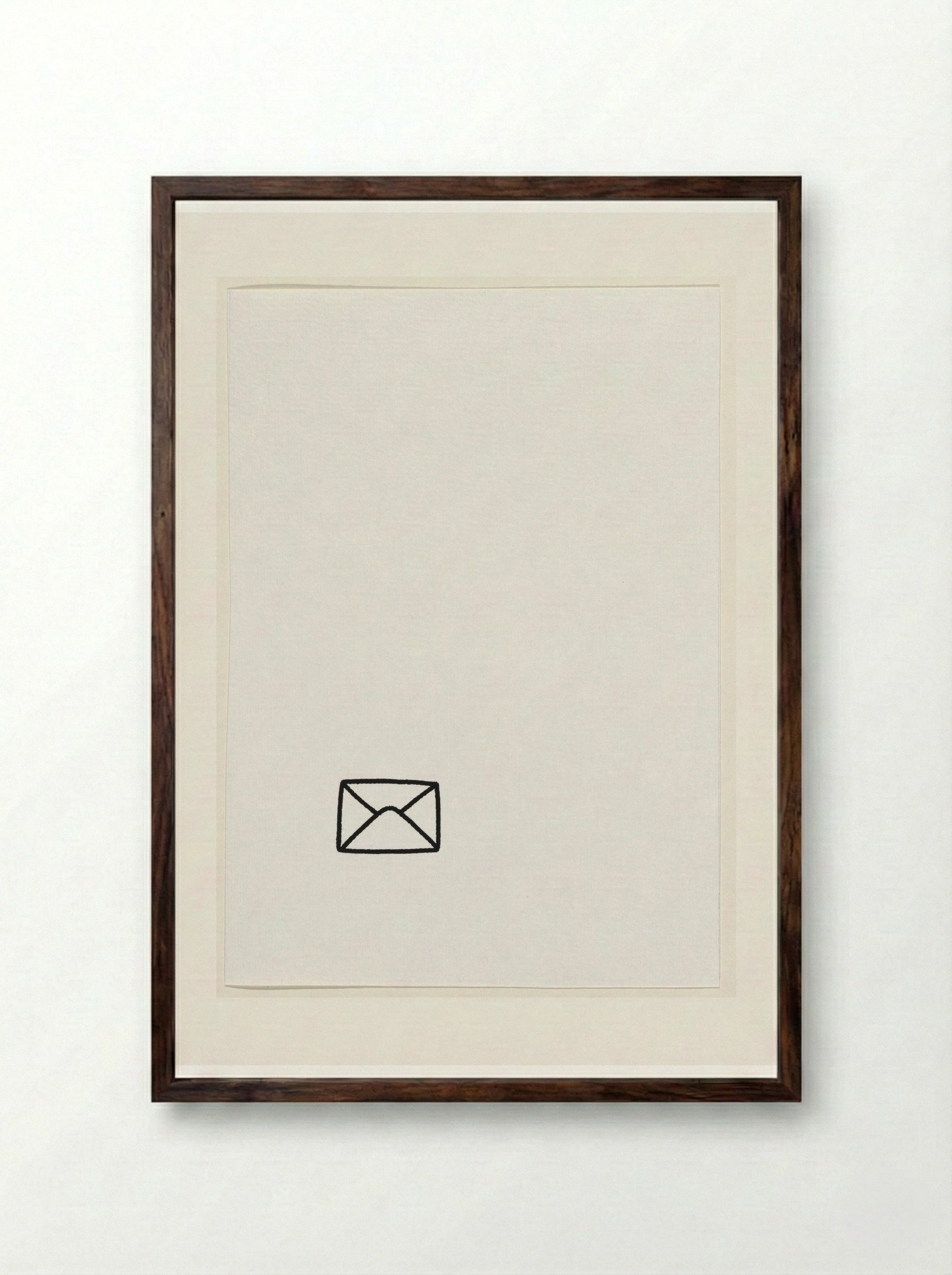 Enveloppe - Dick Bruna - Framed Print Dark Wood
