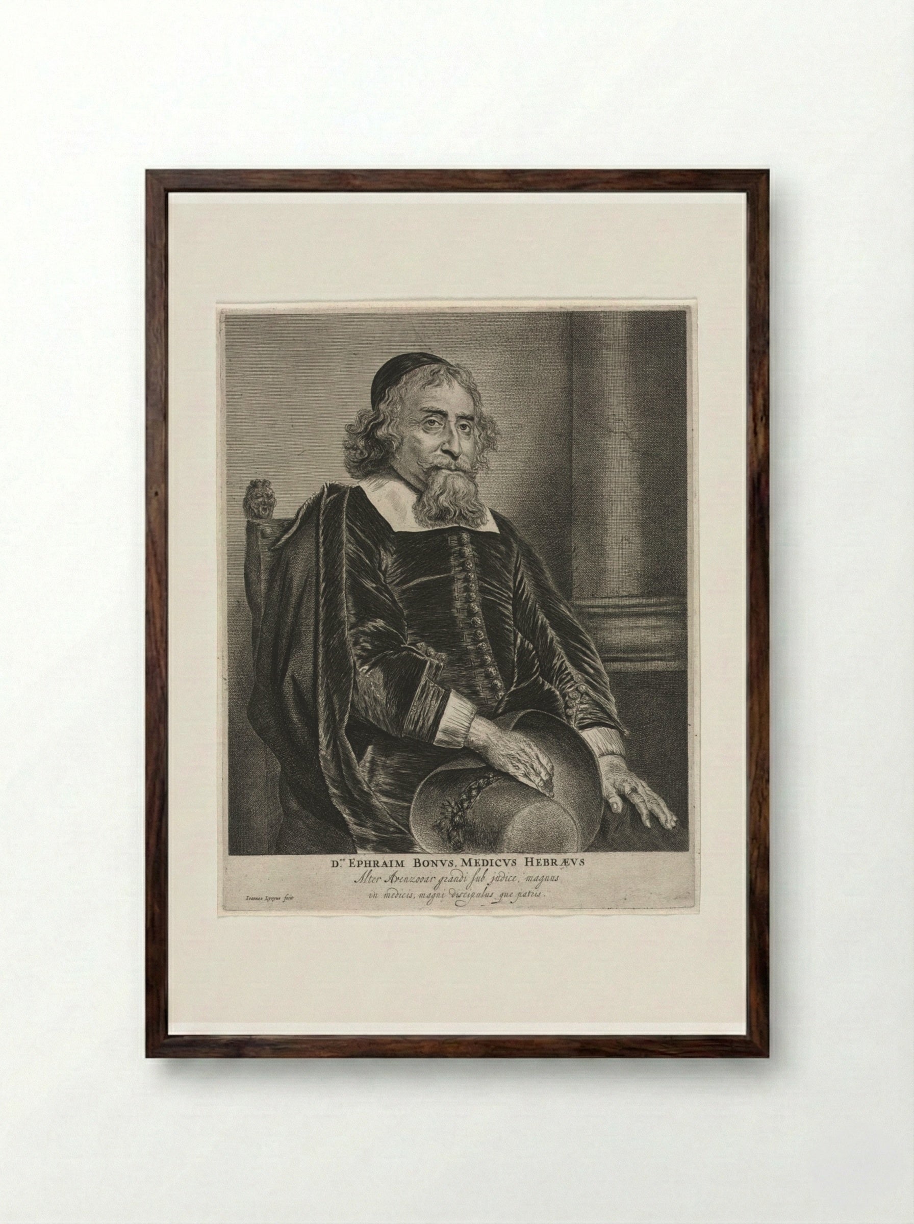 Ephraim Bonus - Jan Lievens - Framed Print Dark Wood