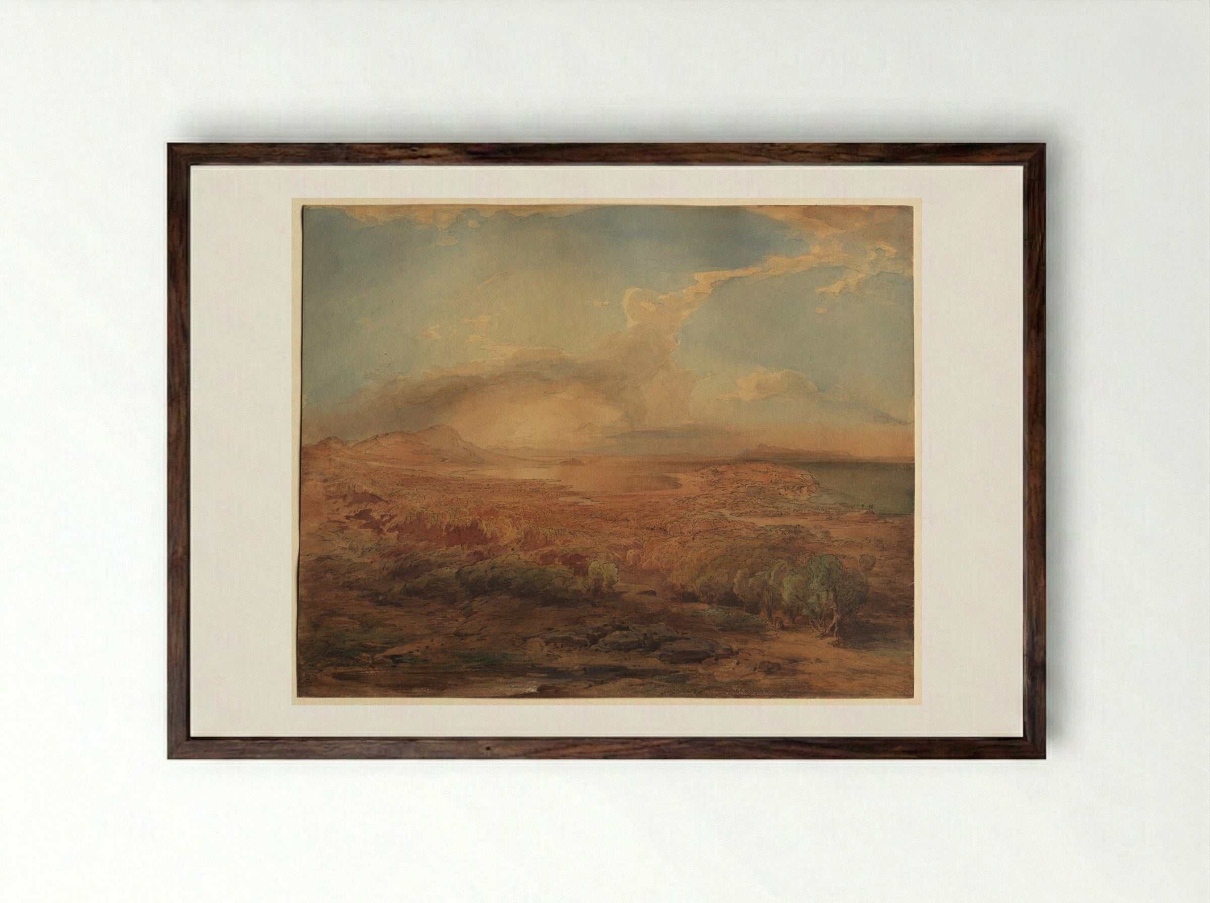 Epidauros - Carl Rottmann - Framed Print Dark Wood
