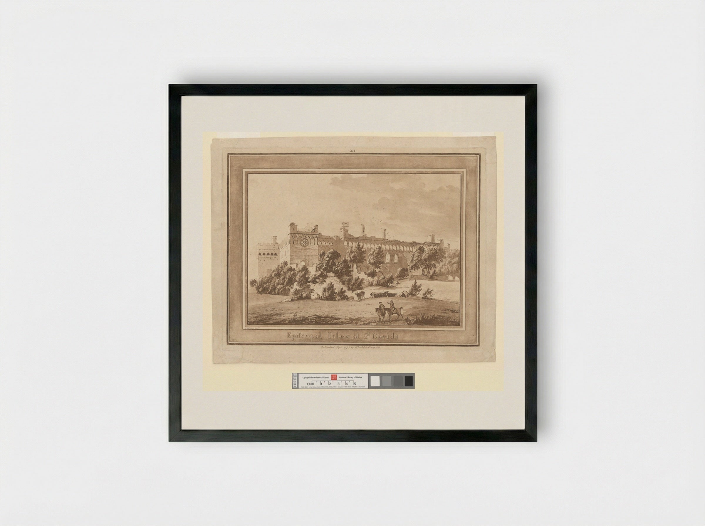 Episcopal Palace at St. David's - Paul Sandby - Framed Print Black