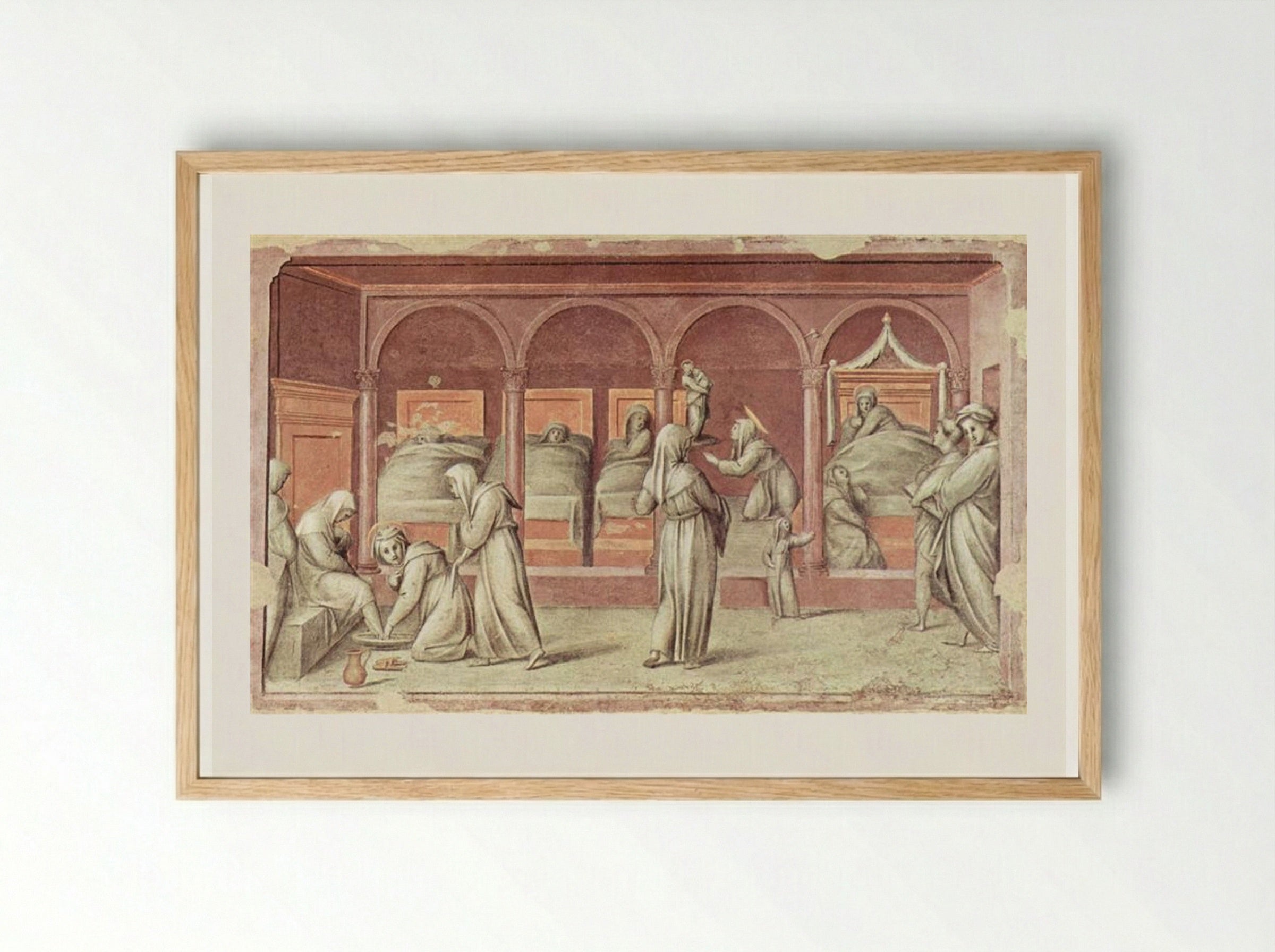 Episode from the Life in the Hospital - Jacopo Pontormo - Framed Print Wood