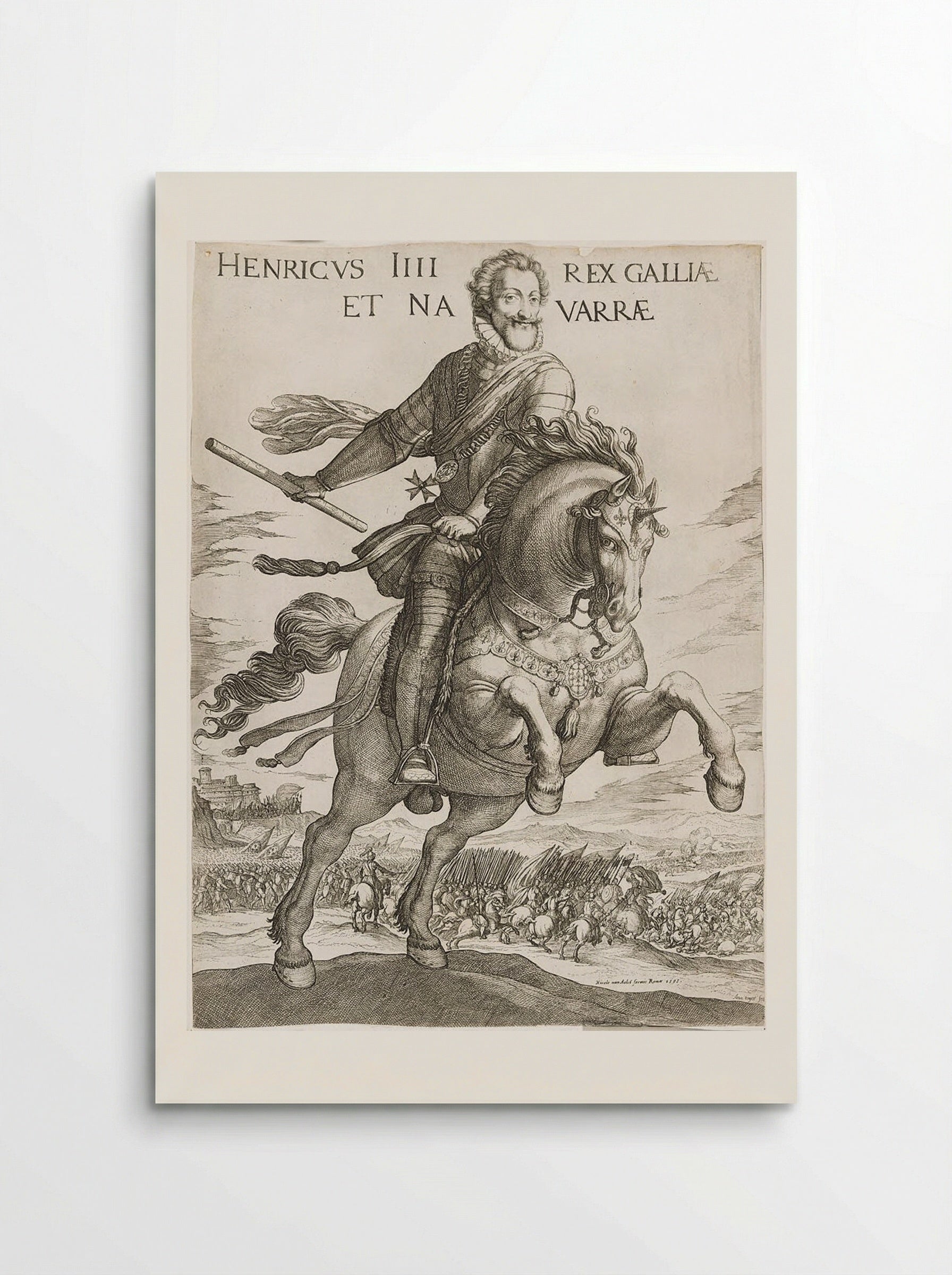 Equestrian Portrait of Henry IV, King of France - Antonio Tempesta - Poster