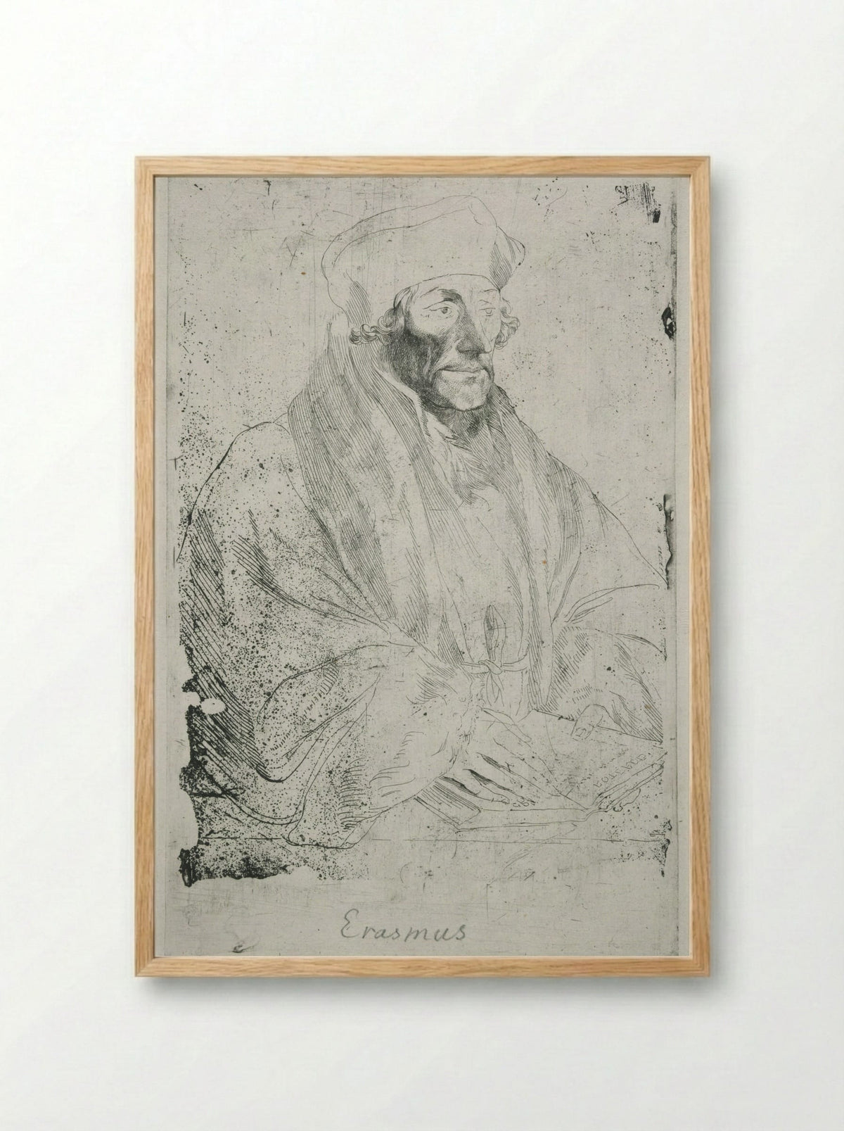 Erasmus of Rotterdam - Anthony van Dyck - Framed Print Wood
