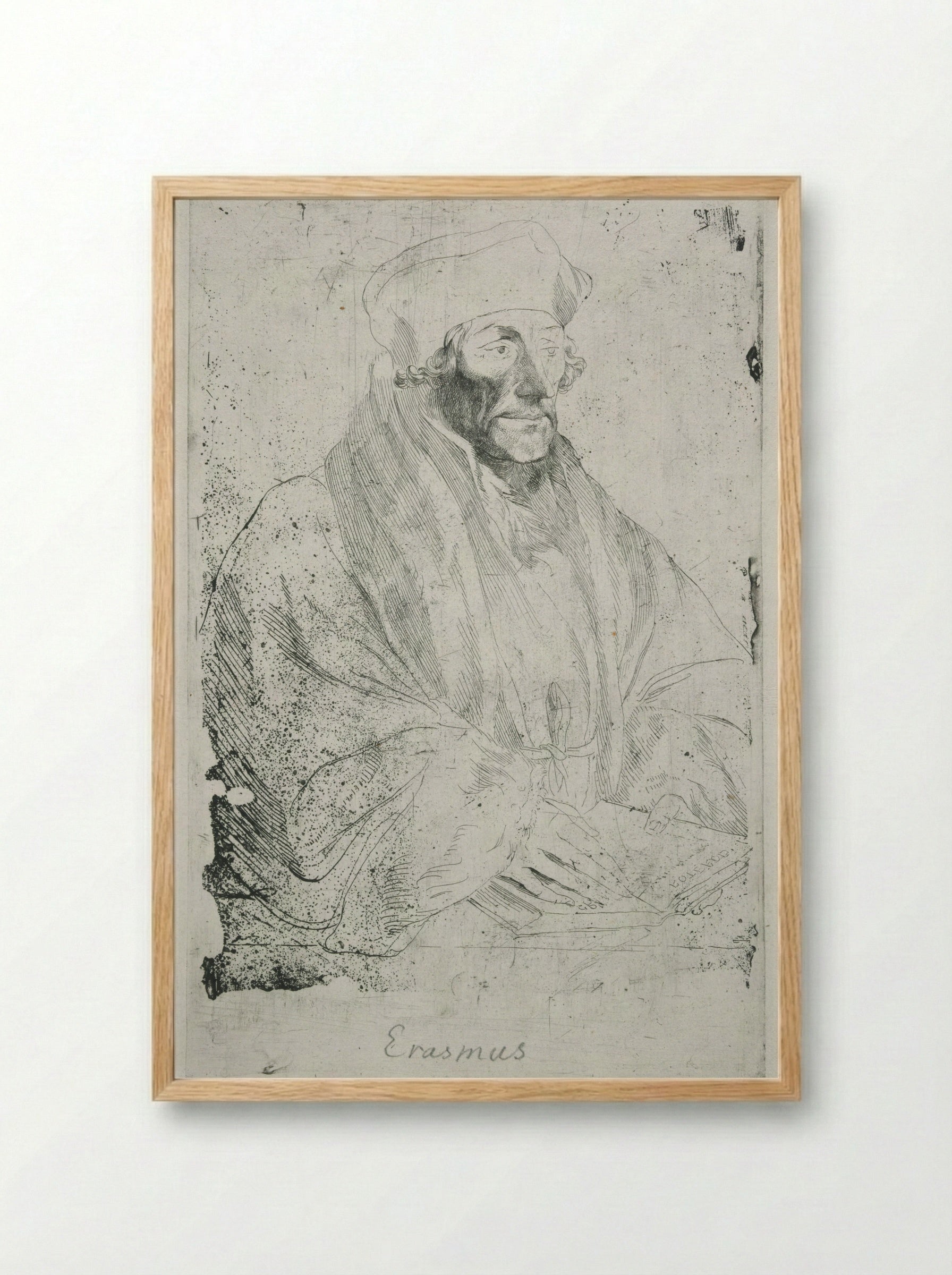 Erasmus of Rotterdam - Anthony van Dyck - Framed Print Wood