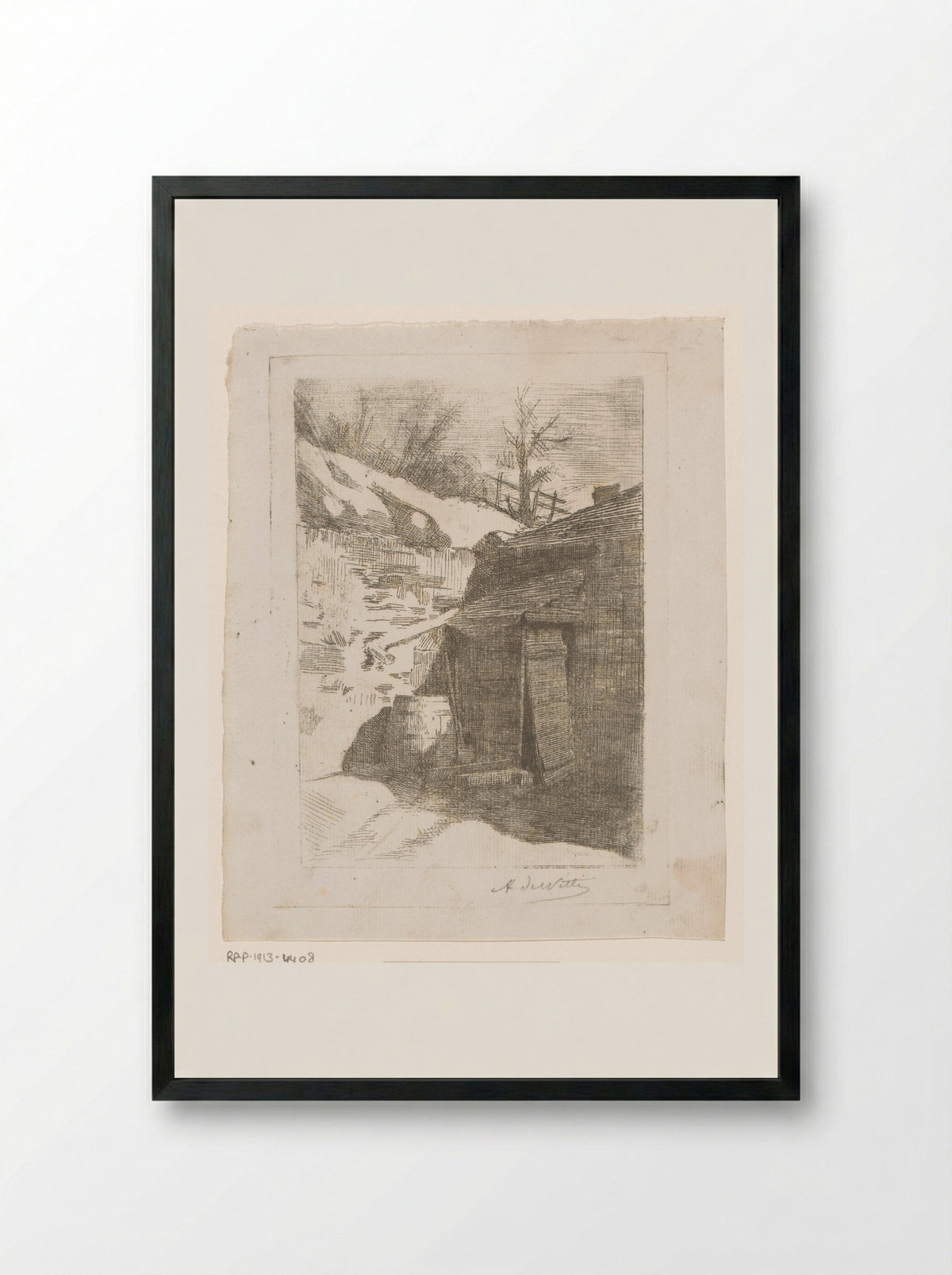 Erf met regenton - Adrien De Witte - Framed Print Black