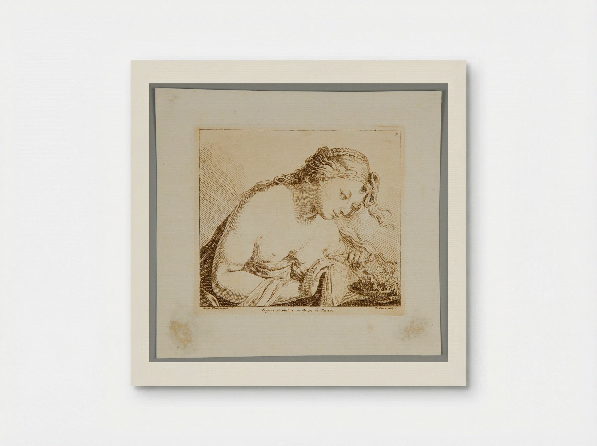 Erigone and Bacchus - Bernard Picart - Poster
