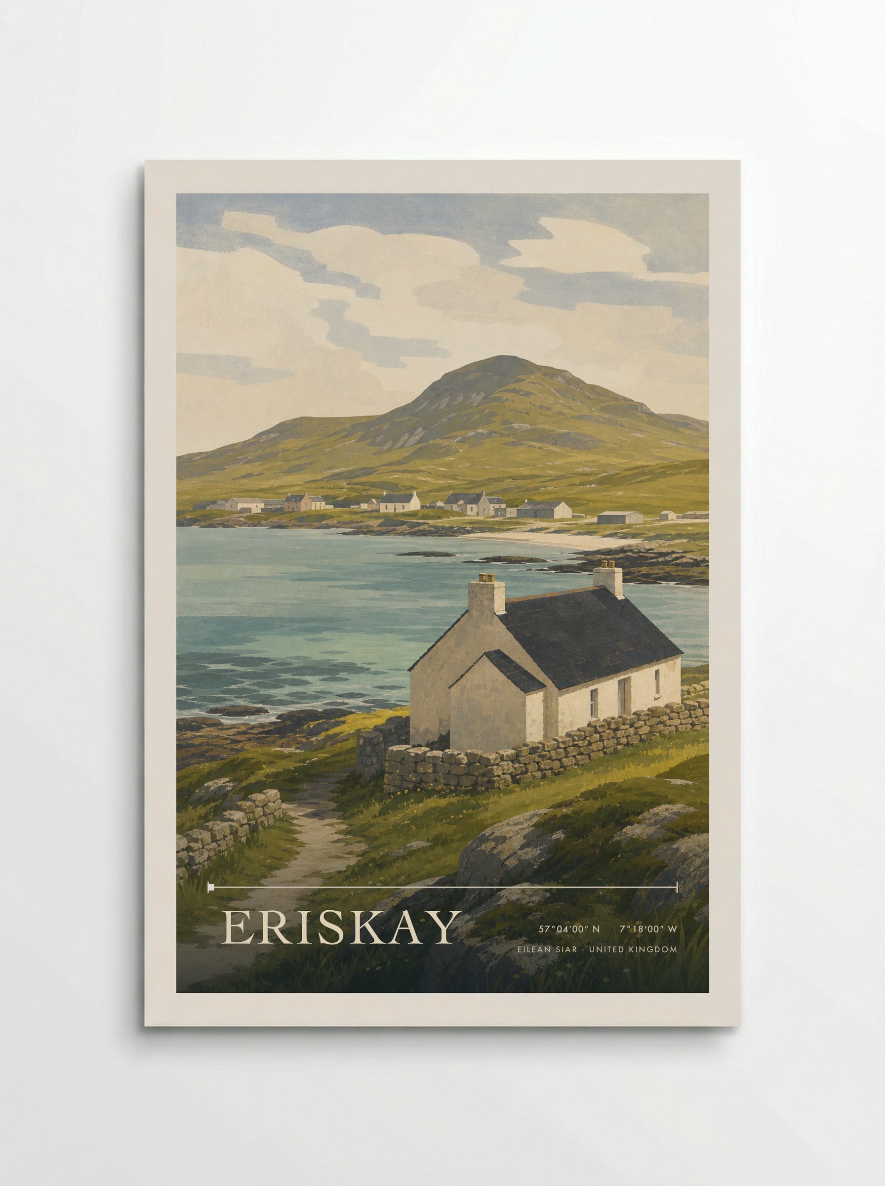 Eriskay Eilean Siar United Kingdom Travel Poster - Poster