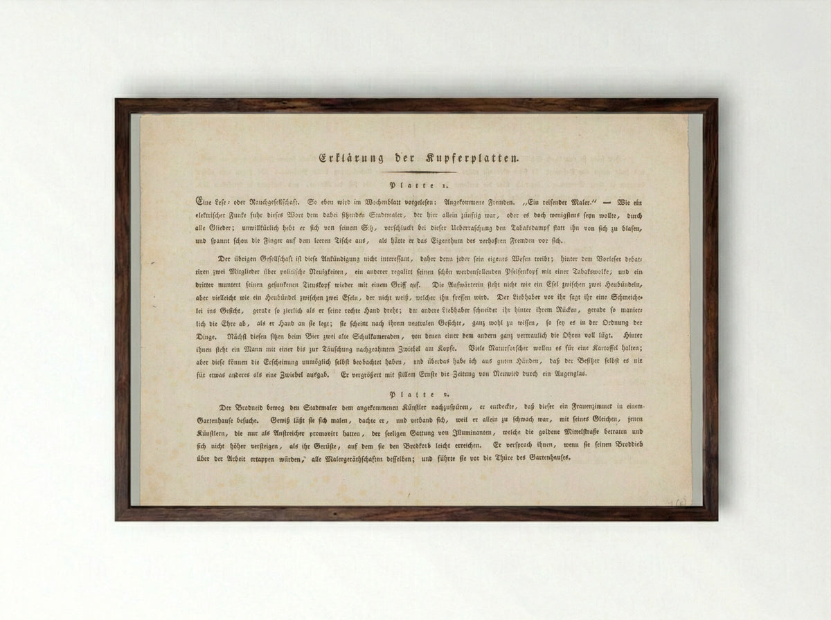 Erklärung der Kupferplatten - Friedrich Rottmann - Framed Print Dark Wood