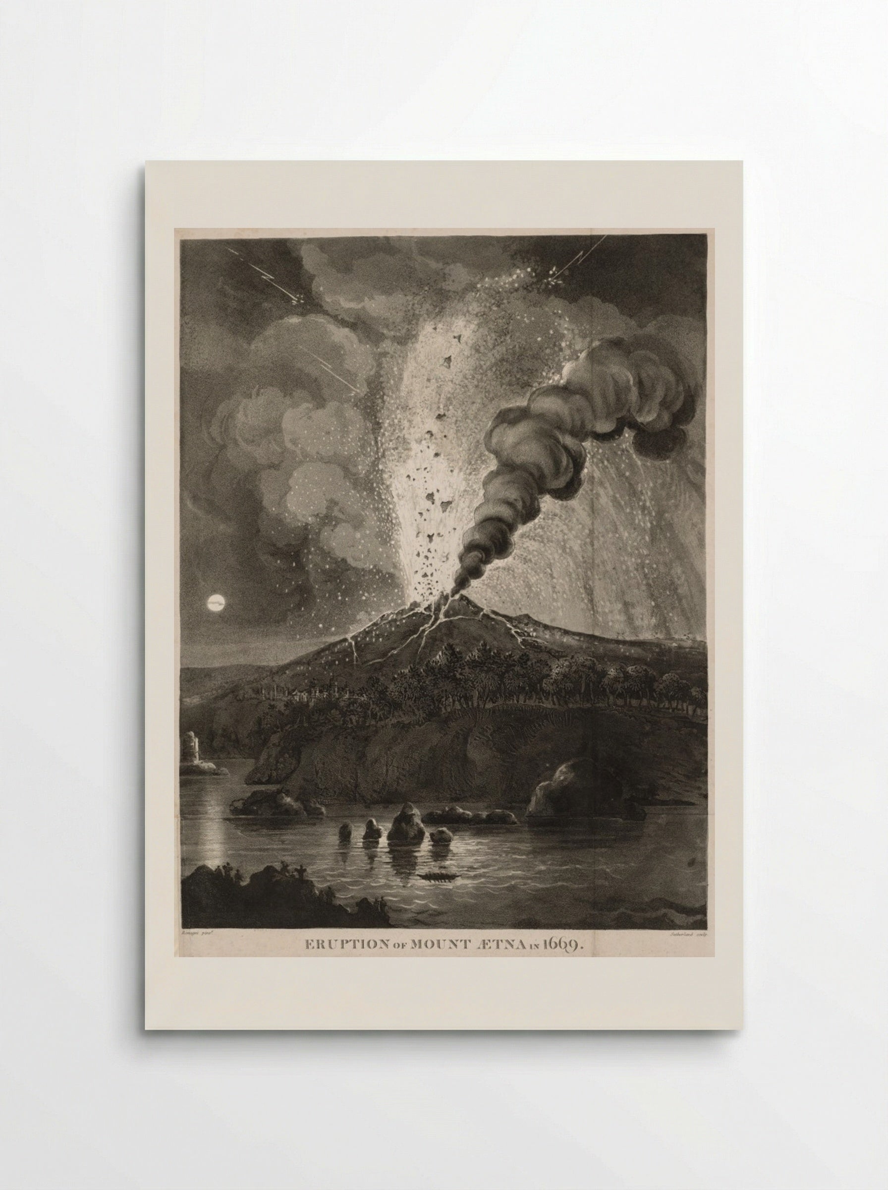 Eruption of Mount Aetna in 1669 - Thomas Sutherland - Poster