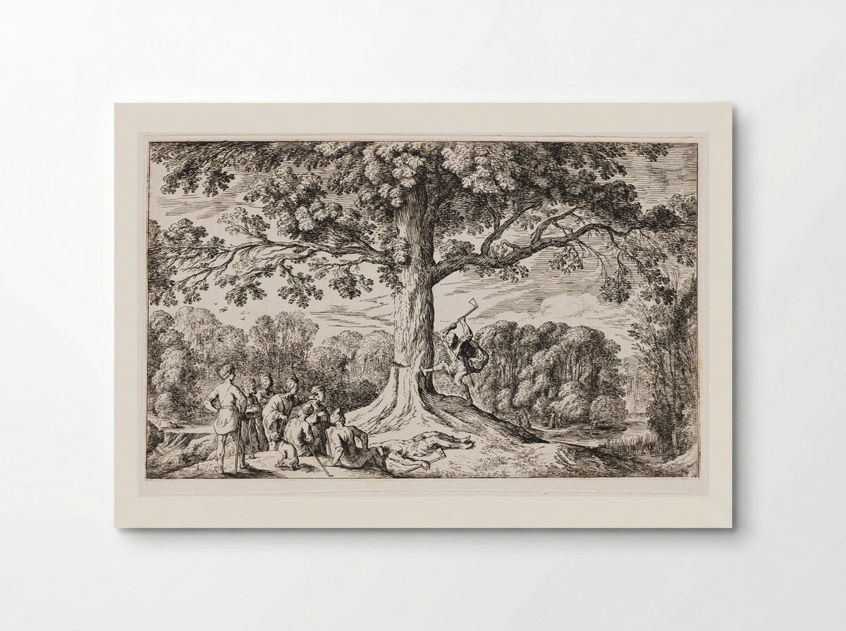 Erysichthon Chops Down an Oak Sacred to Ceres - Johann Wilhelm Baur - Poster