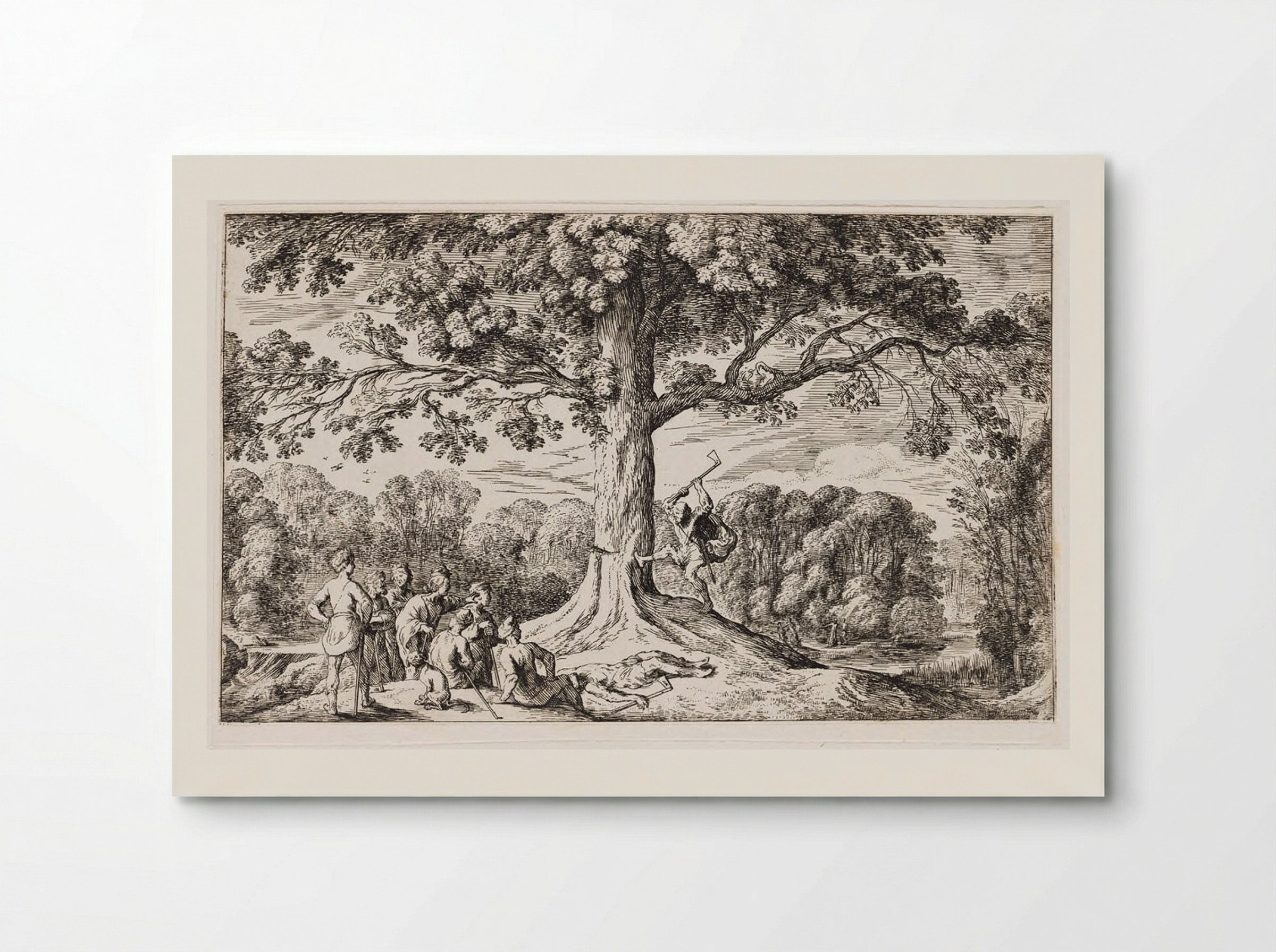 Erysichthon Chops Down an Oak Sacred to Ceres - Johann Wilhelm Baur - Poster