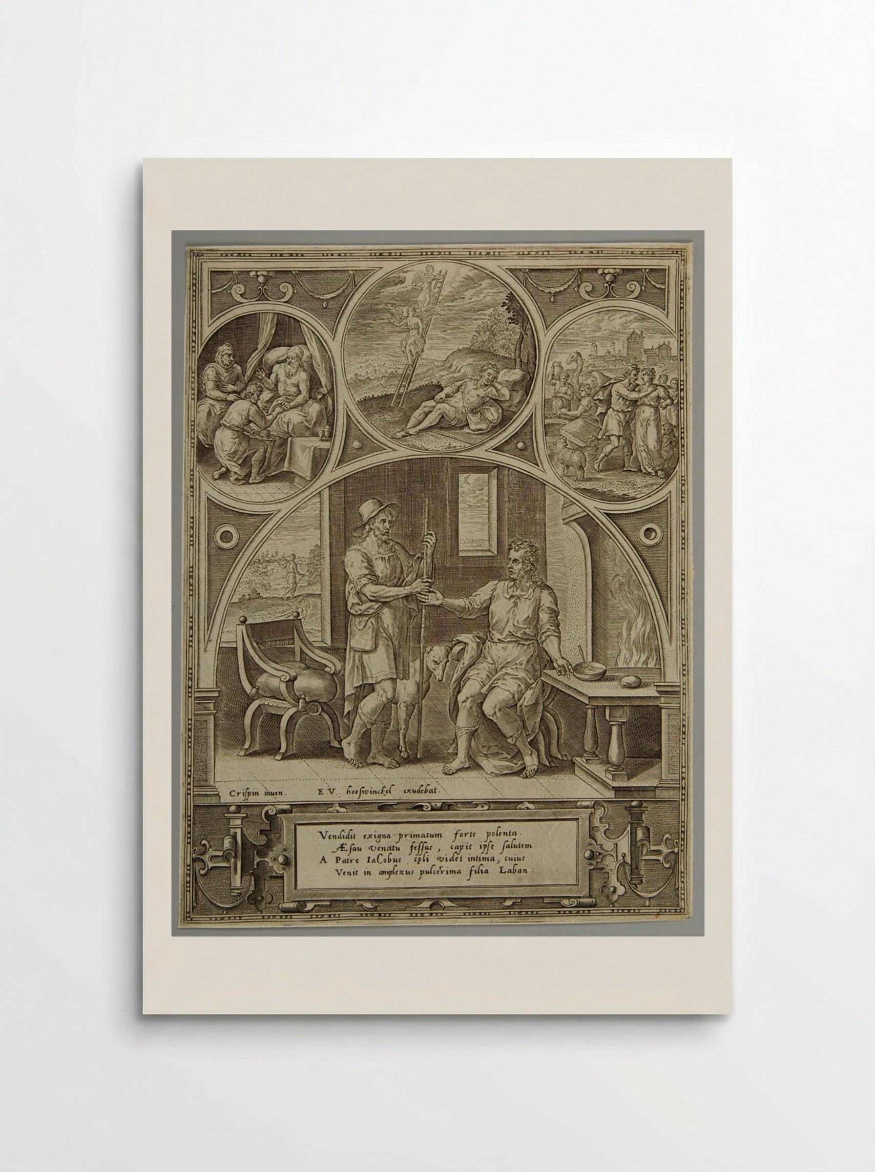 Esau Selling His Birthright to Jacob - Adriaen Collaert - Poster